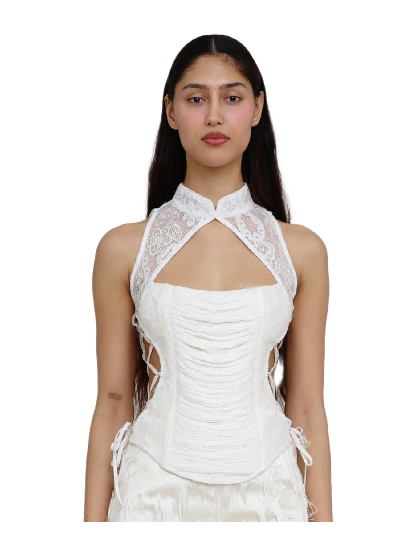 Kim Shui Ana Lace Up Halter Corset-Pre Order