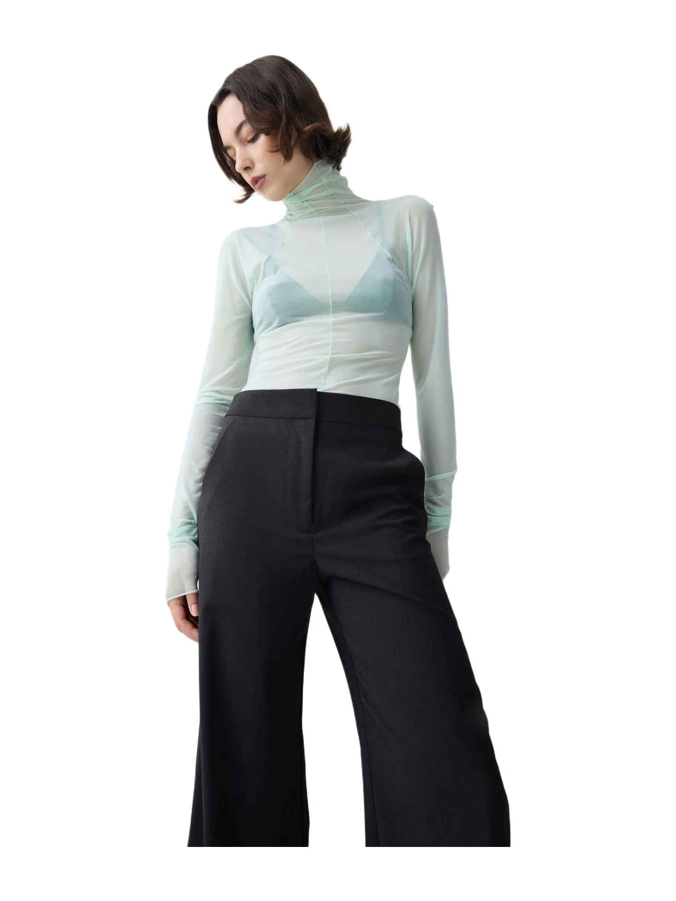 Bianca Spender Aqua Mesh Contour Top