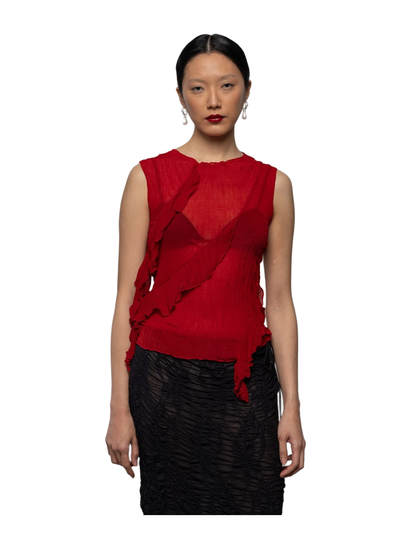 ESTHÉ Asymmetric Ruffle Top • Esthe