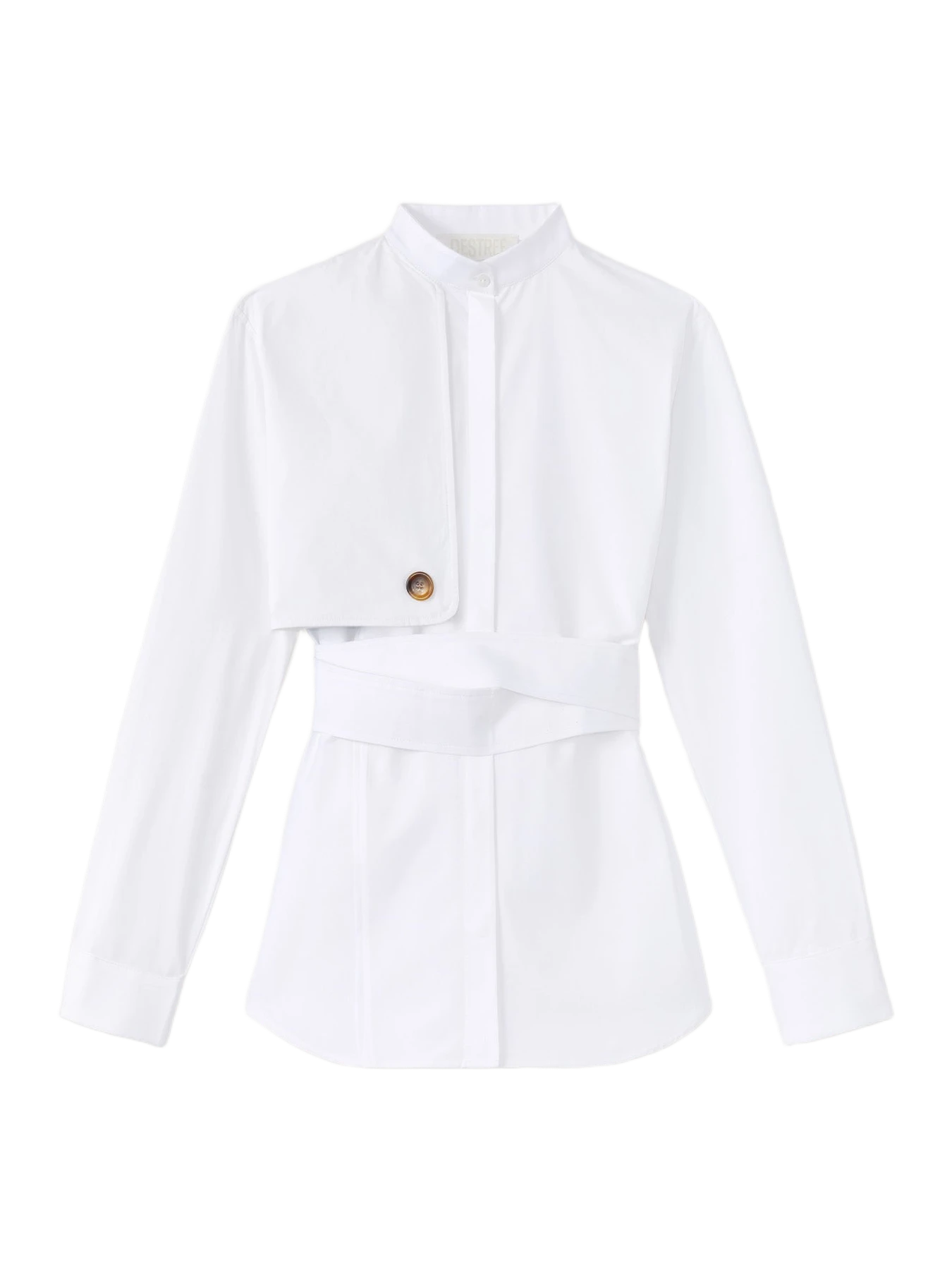 Hansen & Gretel Asymmetrical cotton shirt - White