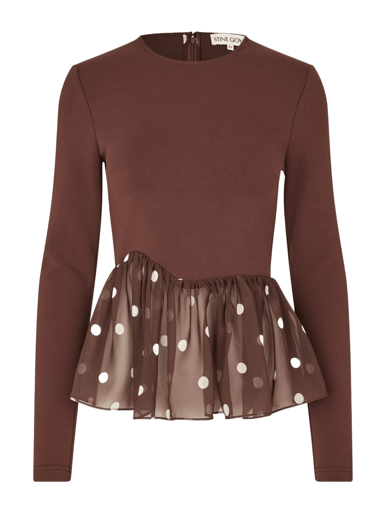 Stine Goya Asymmetrical Draped Top - Artist Blurry Dots