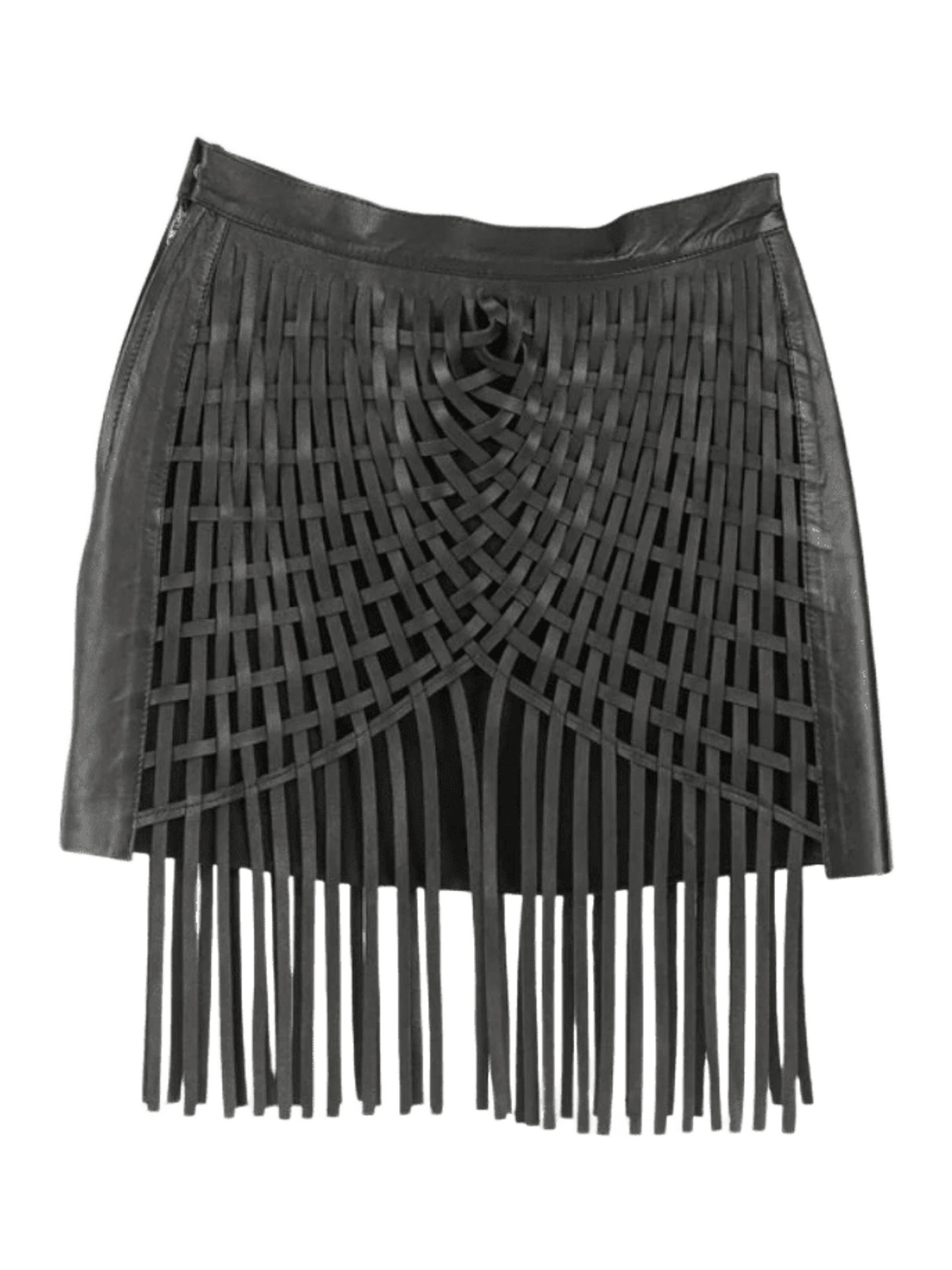 Double A Attalea Leather Skirt Black