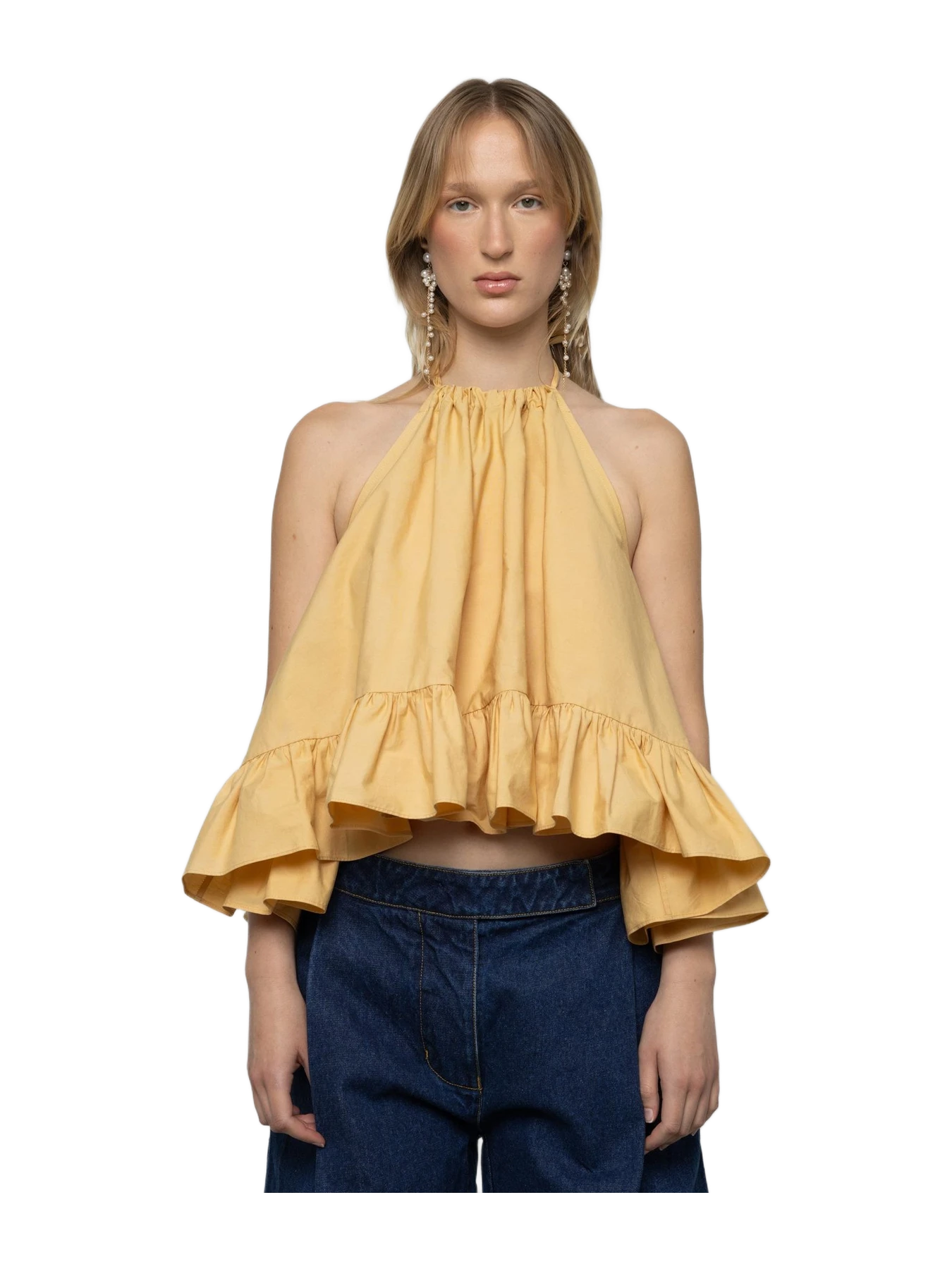 ESTHÉ Babydoll Frill Hem Top
