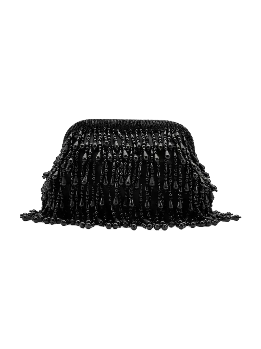 Simon Miller Beaded Drop Clutch In Black