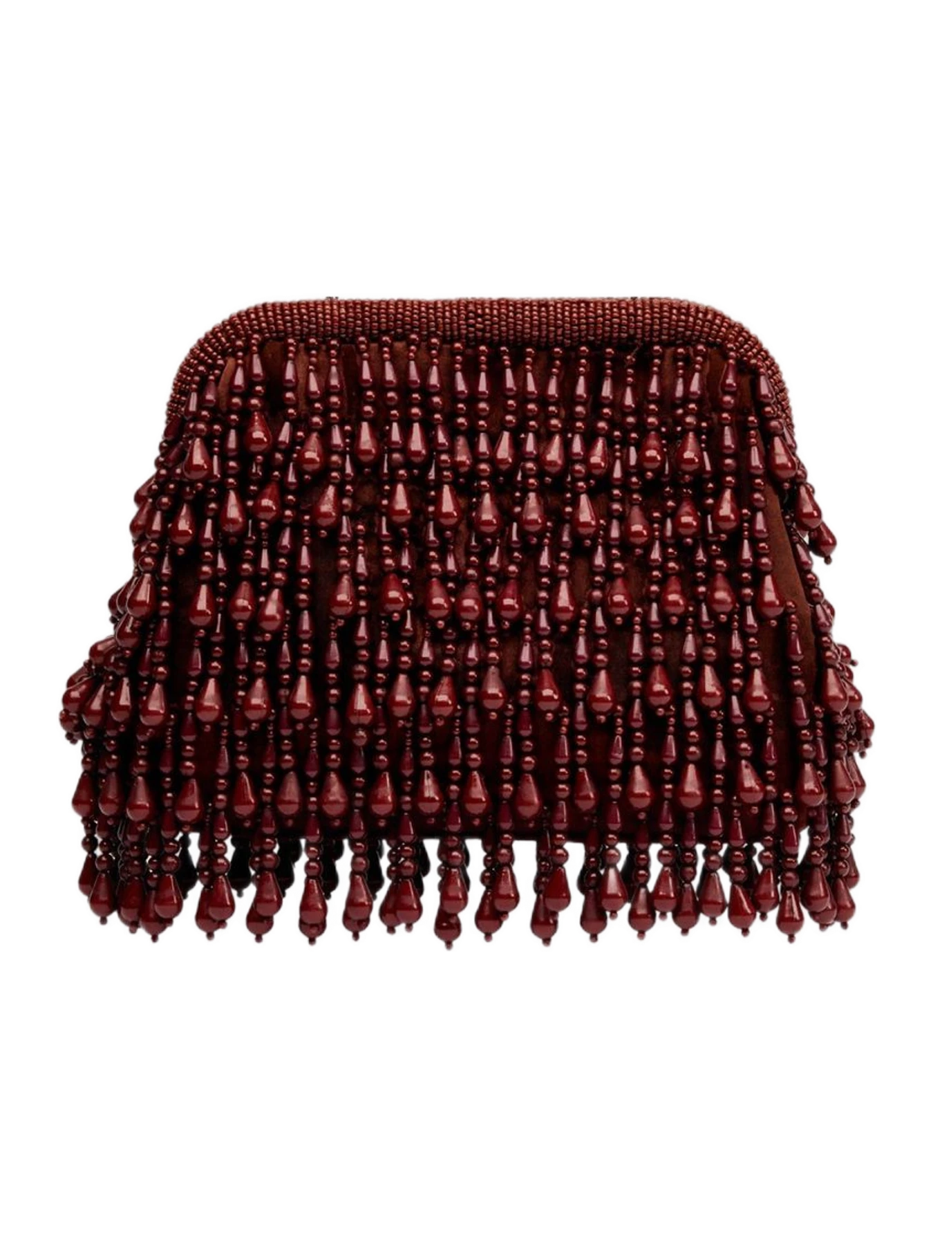 Simon Miller Beaded Drop Clutch In Chocolate