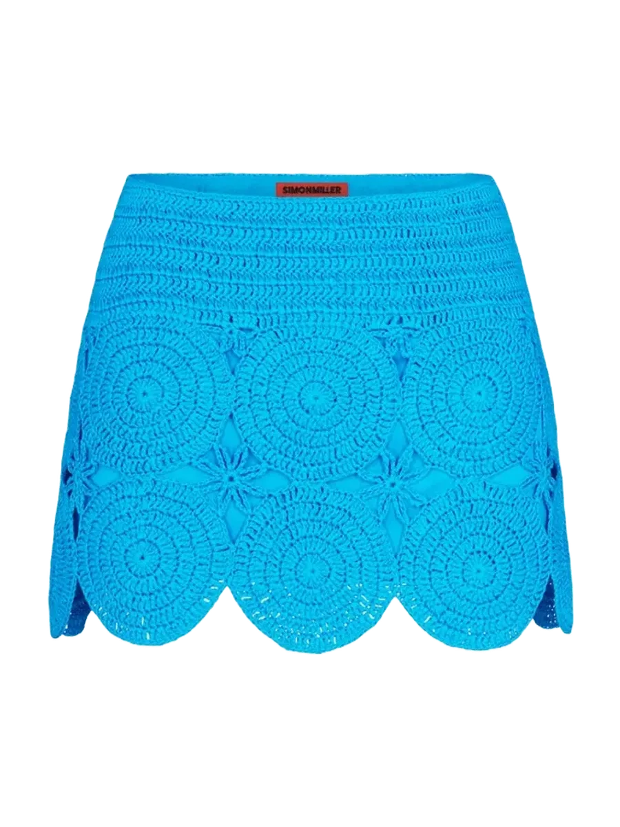 Simon Miller Beep Beep Mini Skirt In Adriatic Blue