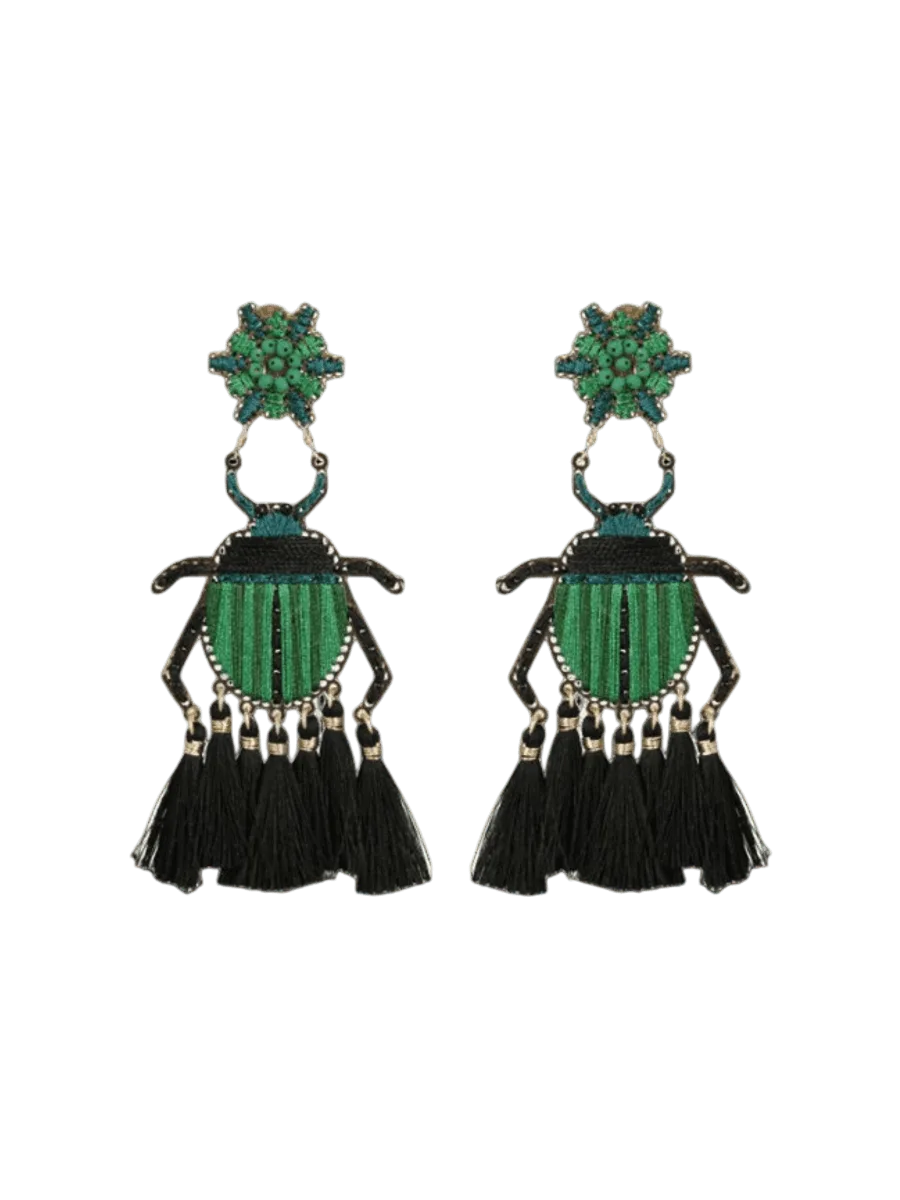 Mercedes Salazar Beetle Earrings