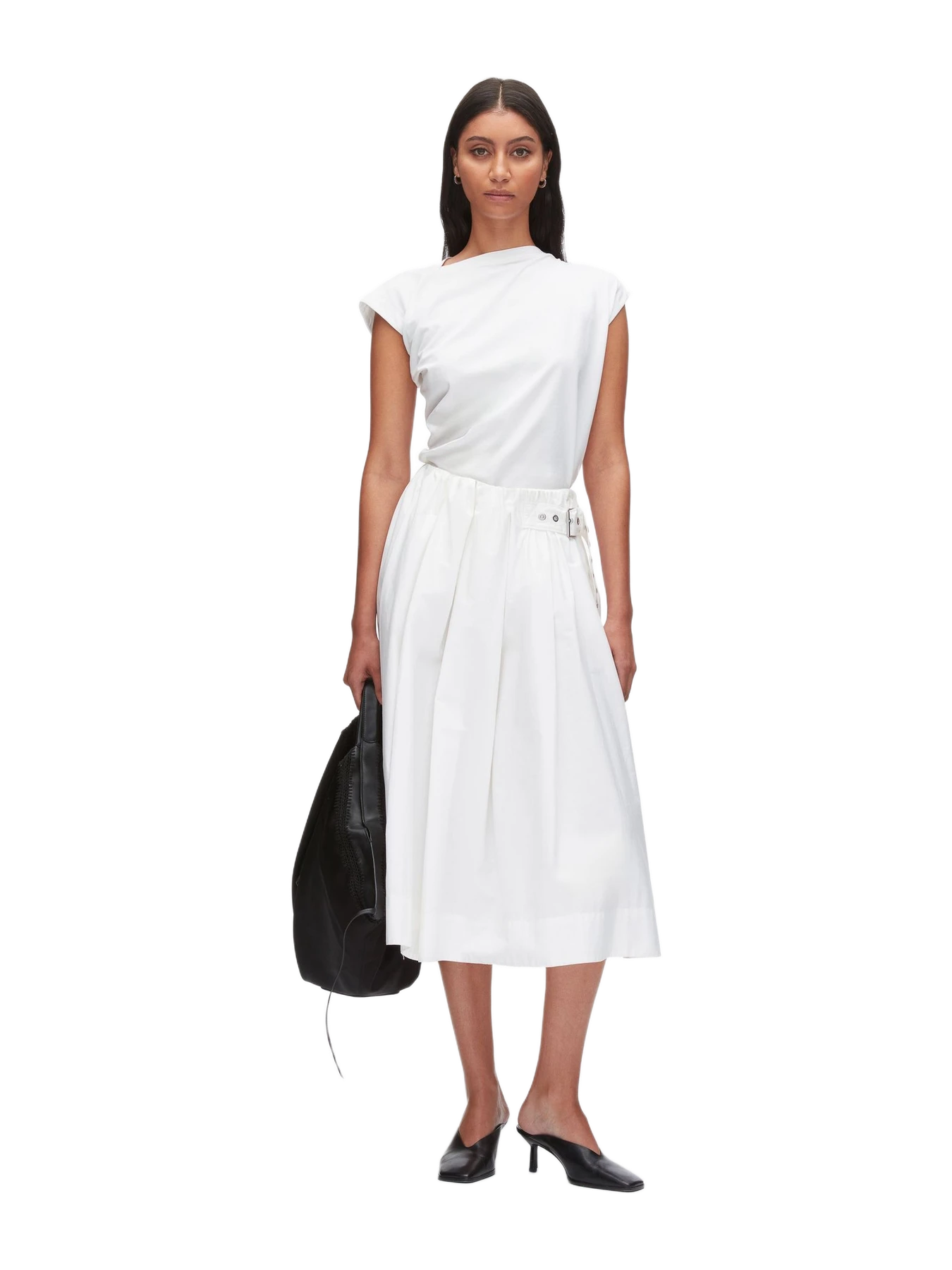 Phillip Lim Belted Gathered Midi Skirt