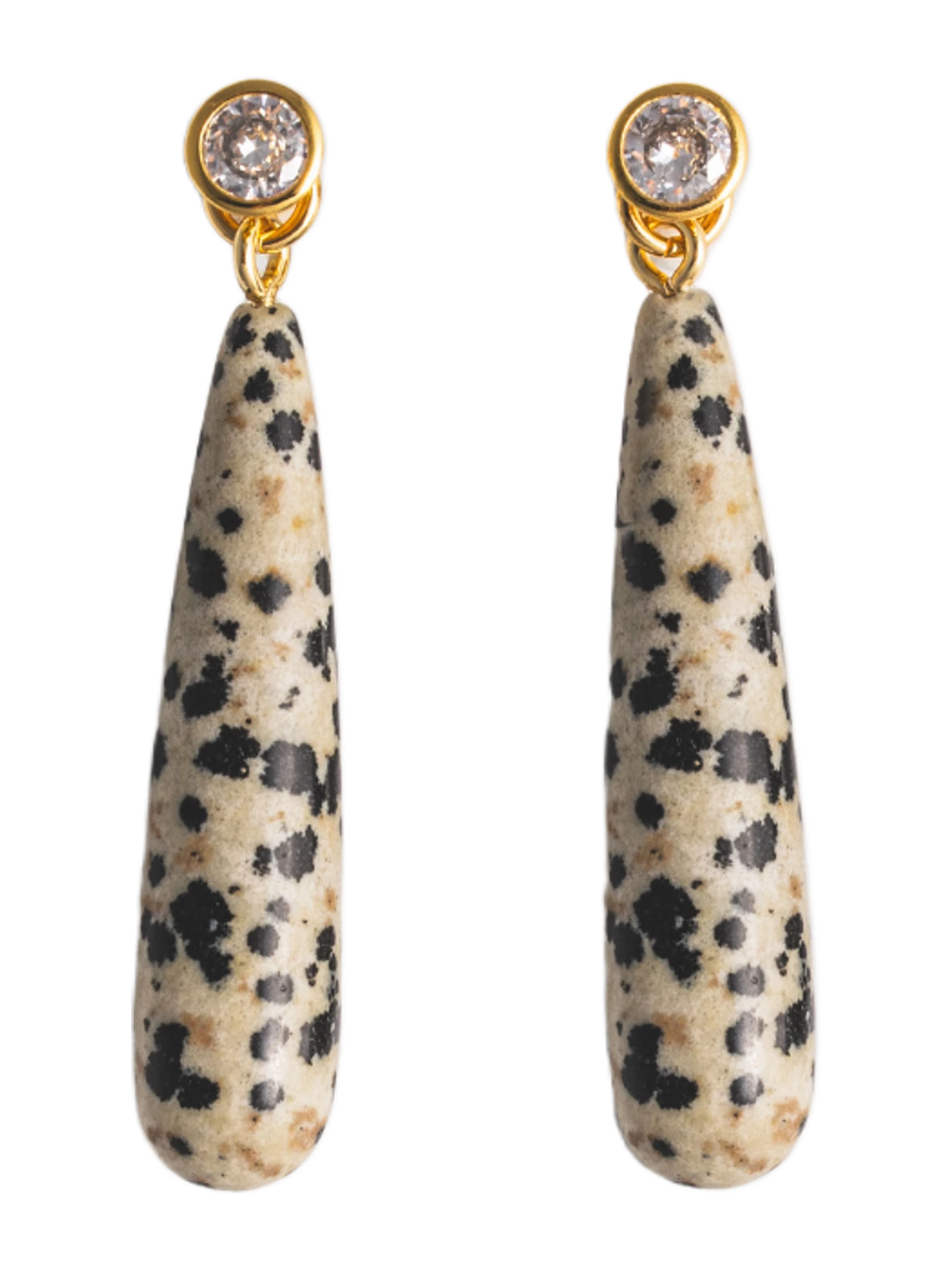 Mademoiselle Jules Bezel Studs & Dalmatian Jasper Ear Jacket