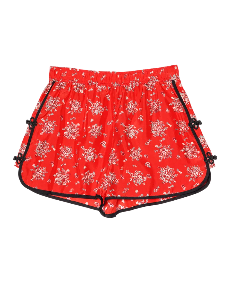 Ciao Lucia Bibbi Red Begonia Silk Short