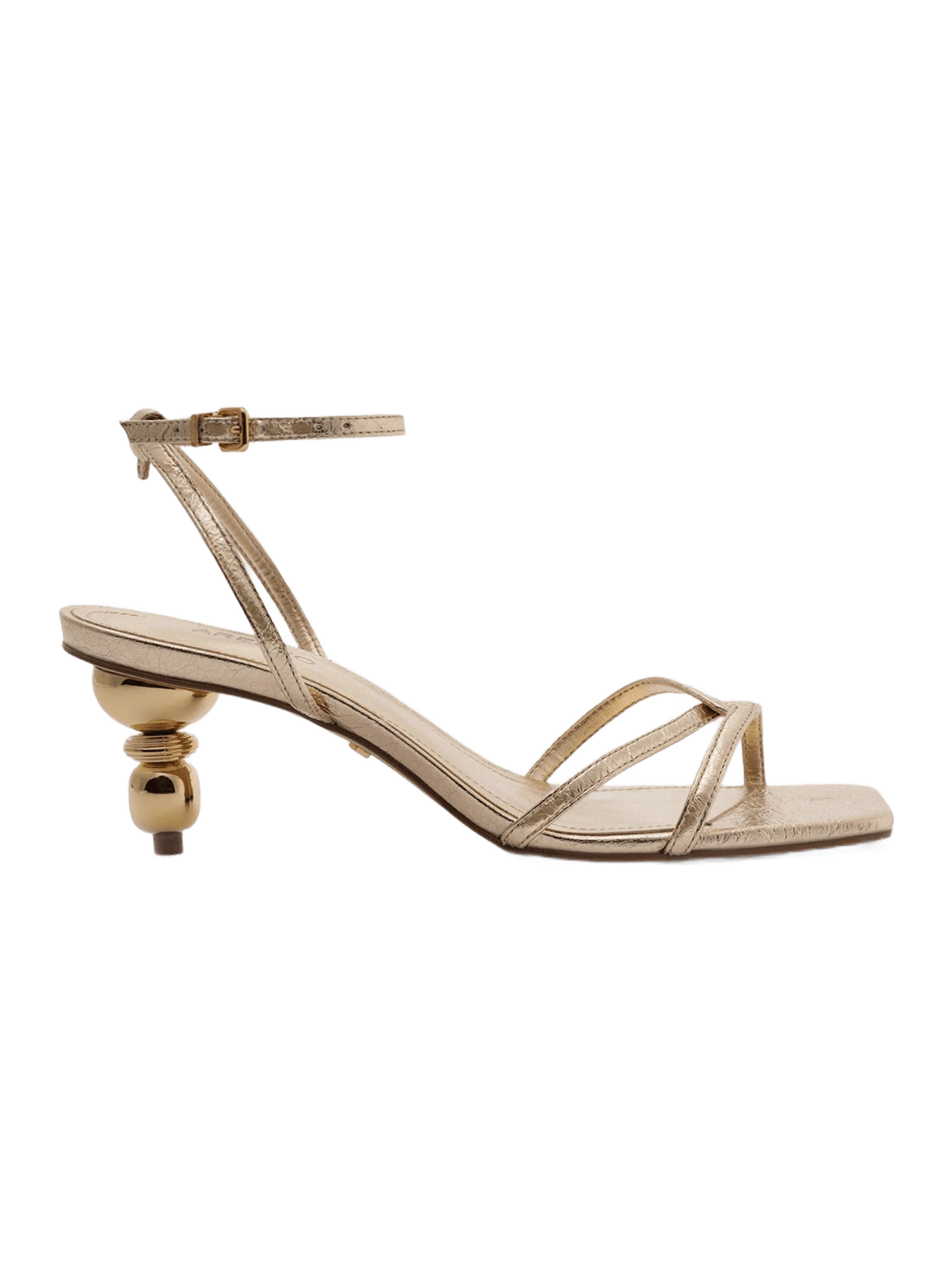 Arezzo Birdie Mid Stiletto Leather Sandal
