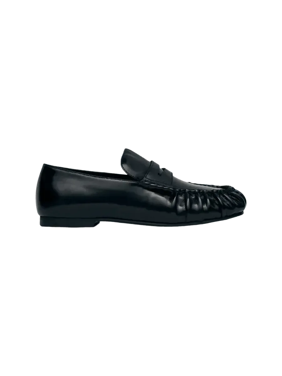 Alohas Black Ruched Loafers 