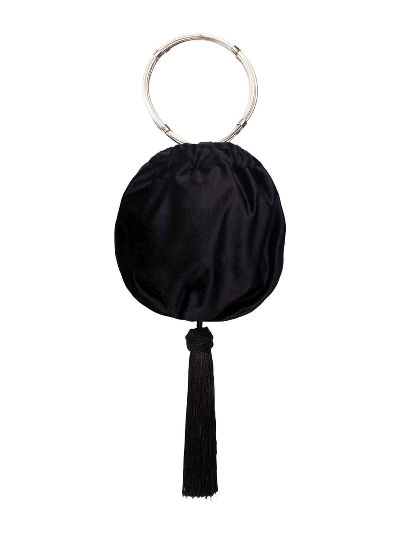 Sarah's Bags Black Velvet With Drop On Alice Wristlet