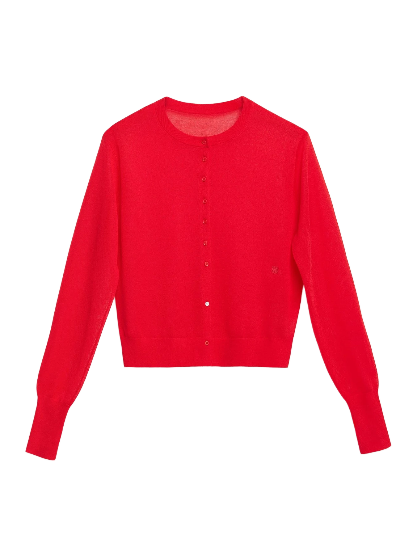 Alas Silk Blur Cardigan In Red