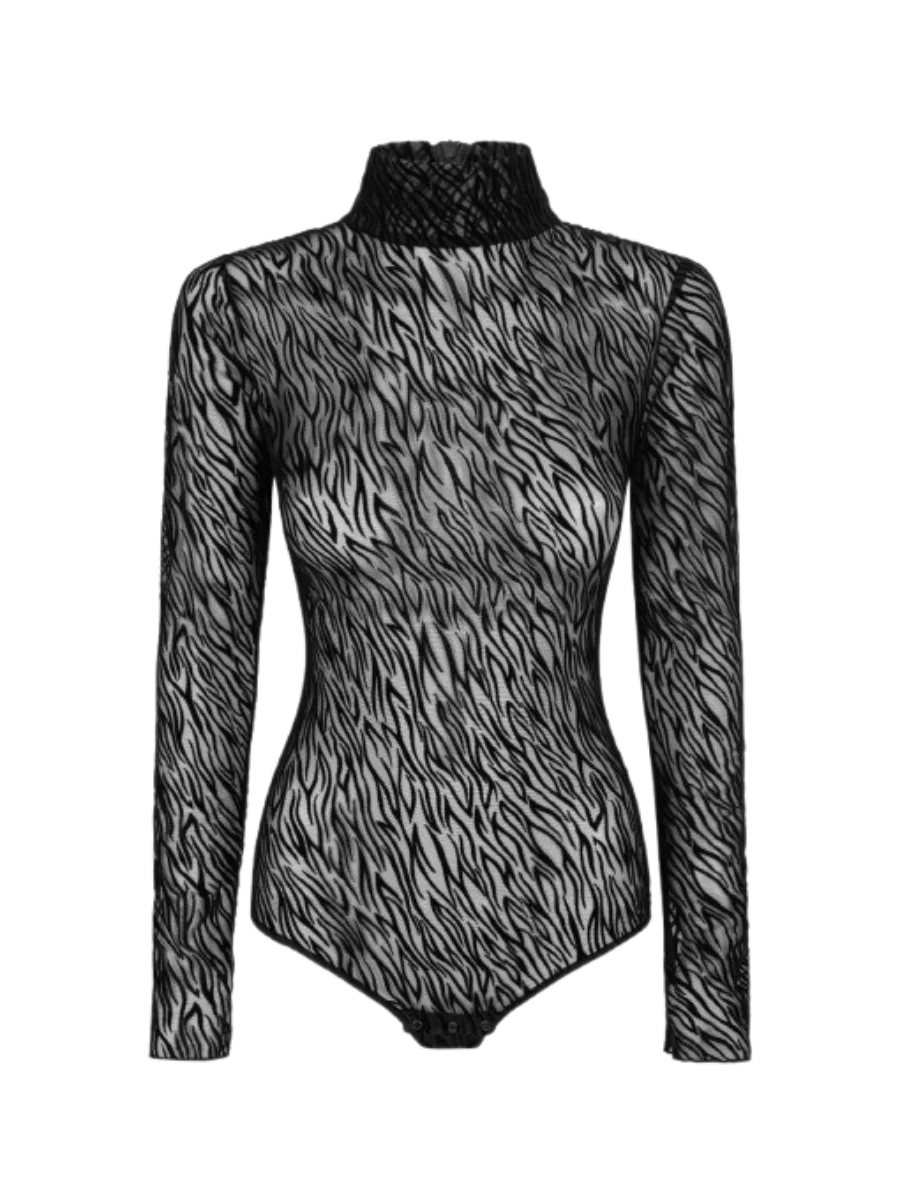 Undress Code Bounty Bodysuit Zebra Black