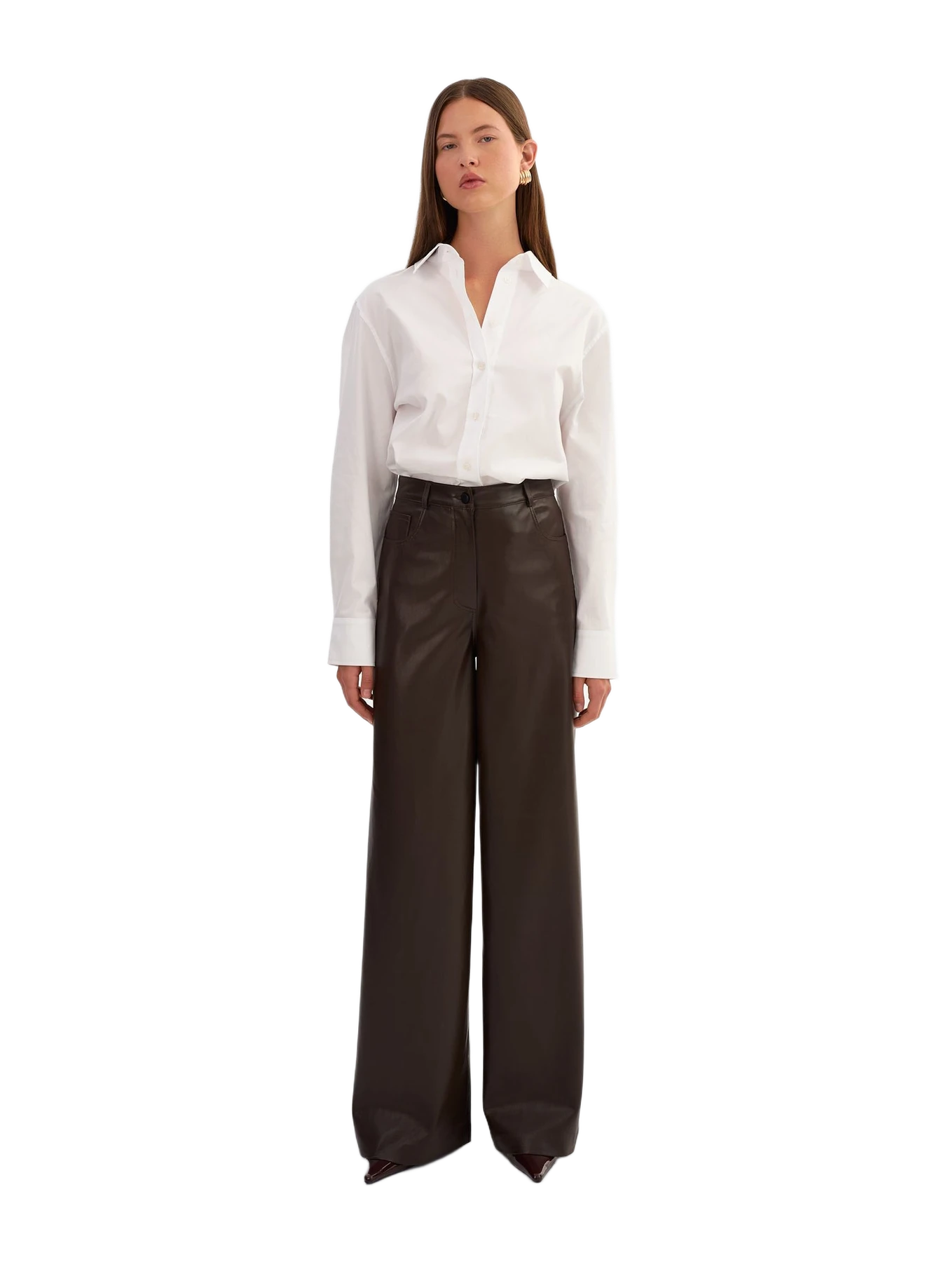 Lamarque Breen Wide Leg Faux Leather Pants