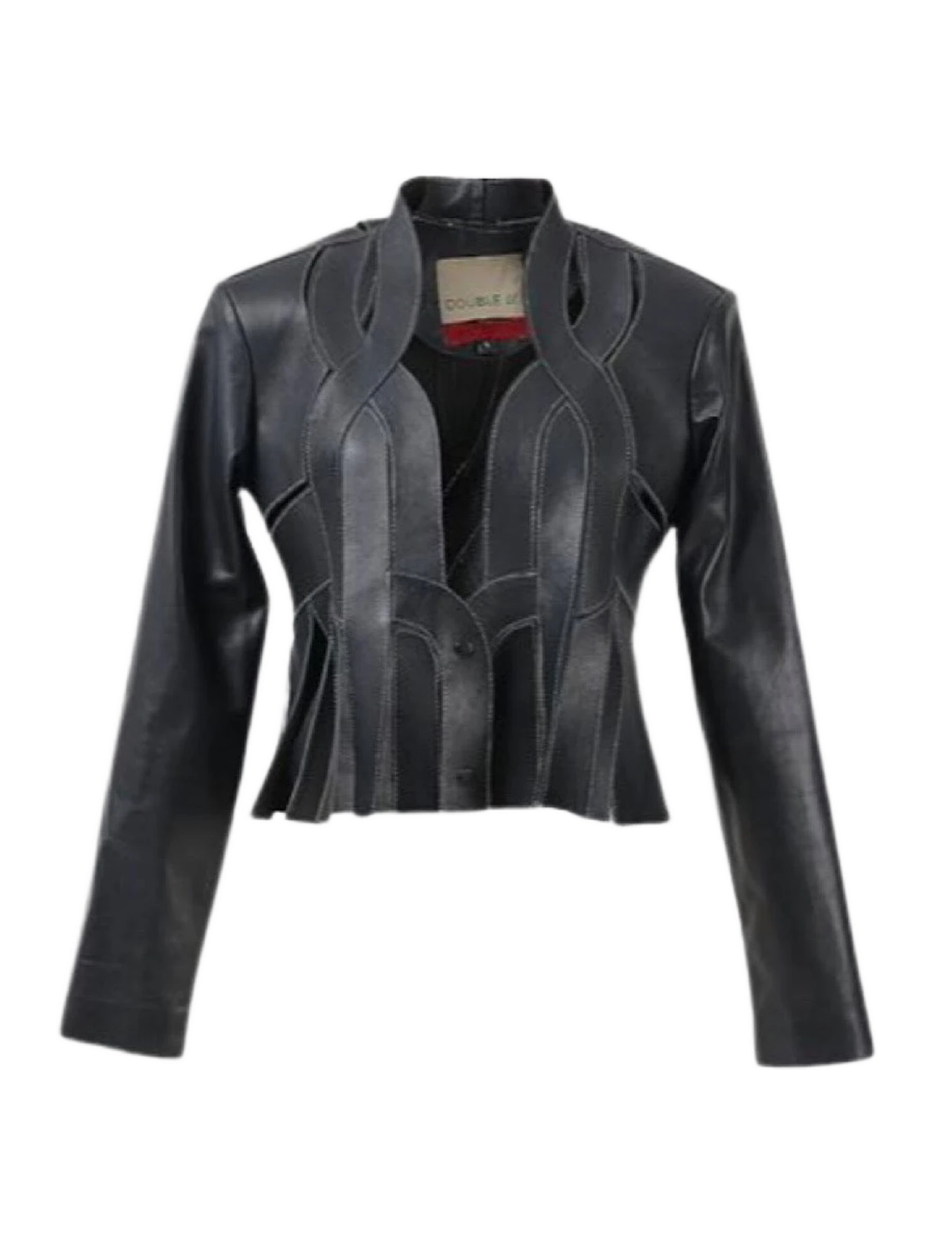 Double A Brianna Ii Leather Jacket In Black