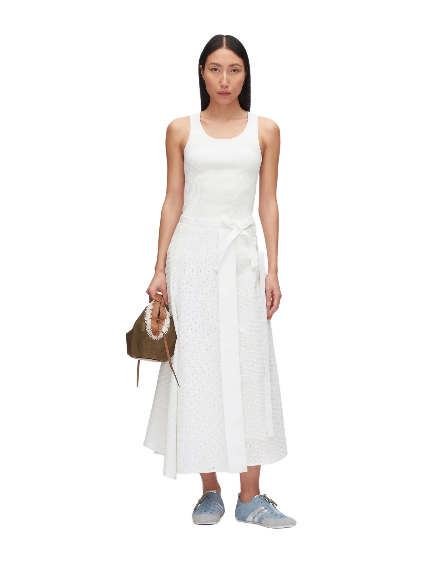 Phillip Lim Broderie Anglaise Patchwork Midi Skirt