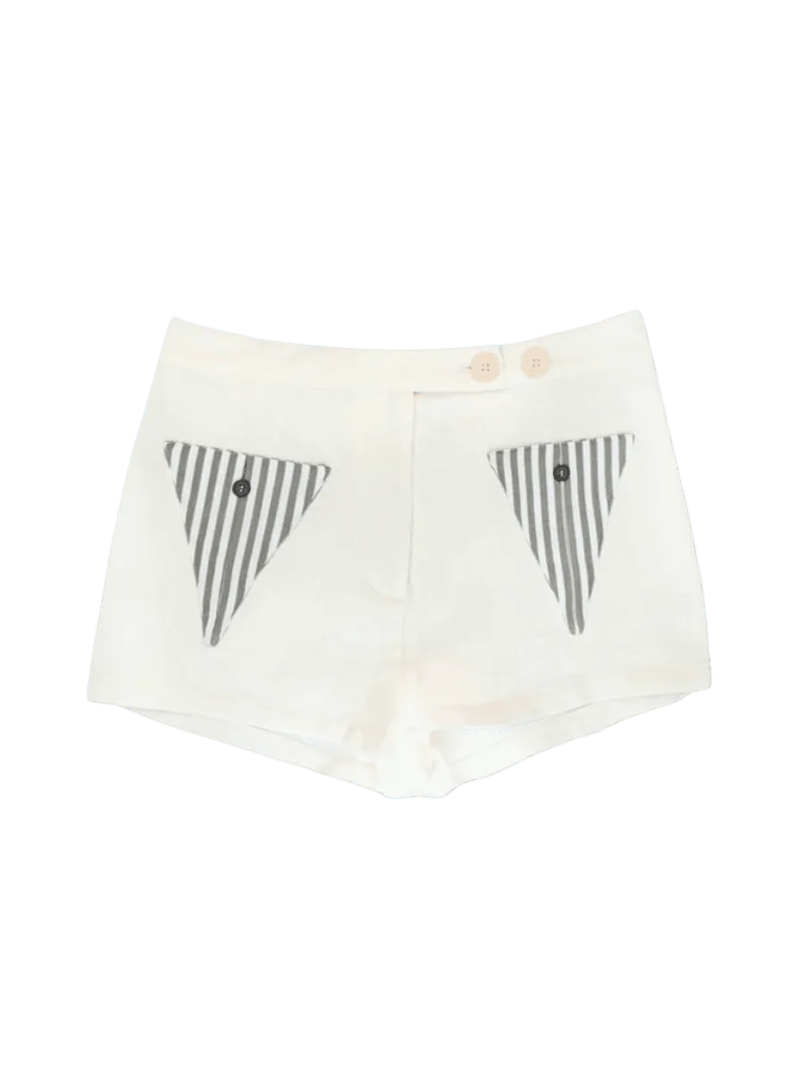 Yellow The Label Cantal Linen Tailored Shorts