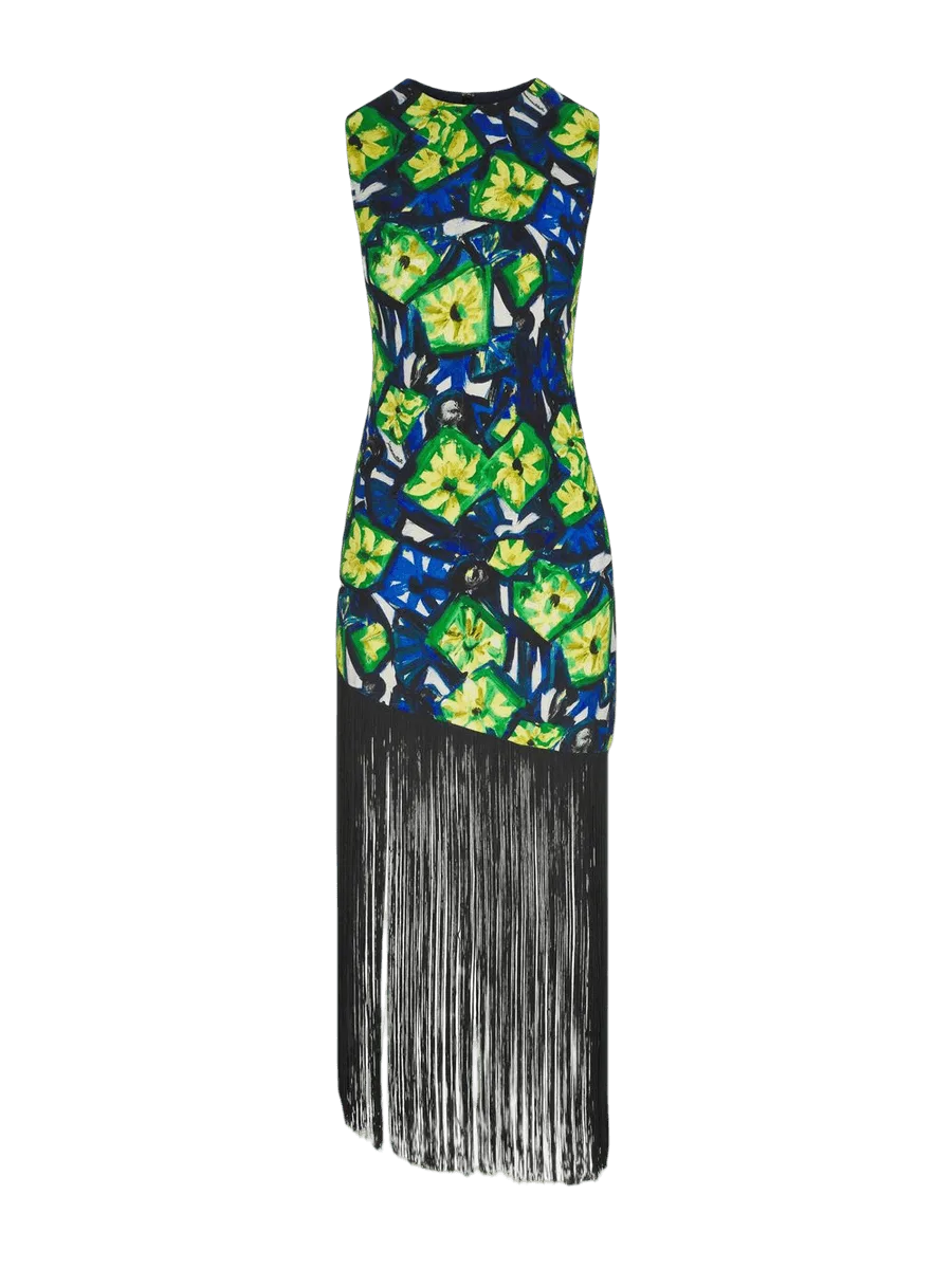 Simon Miller Casablanca Fringe Dress in Small Abstract Floral
