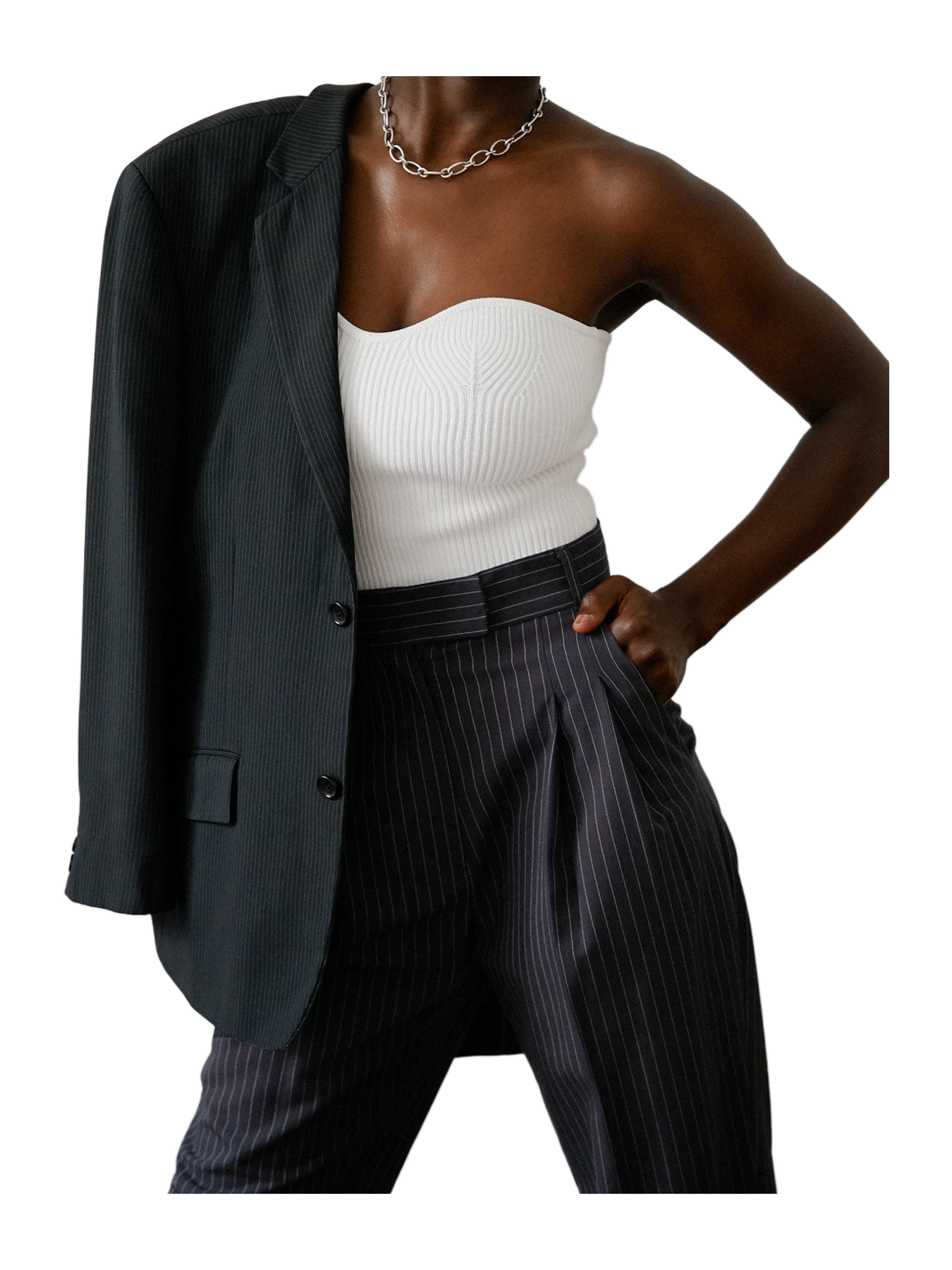 Pixie Market Cass Bustier Knit Top