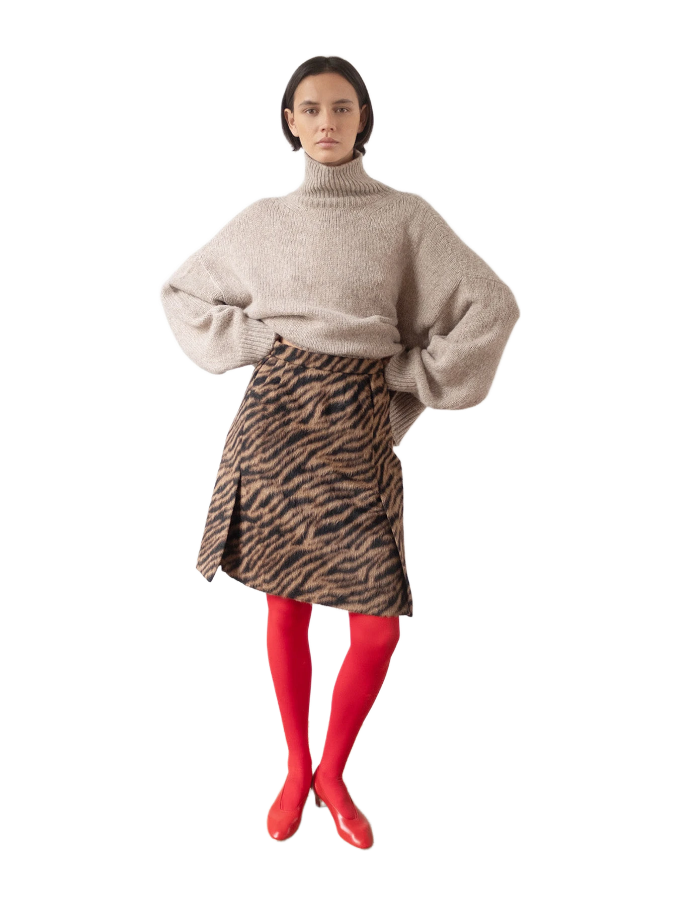 Rejina Pyo Cecily Skirt Wool Blend Jacquard
