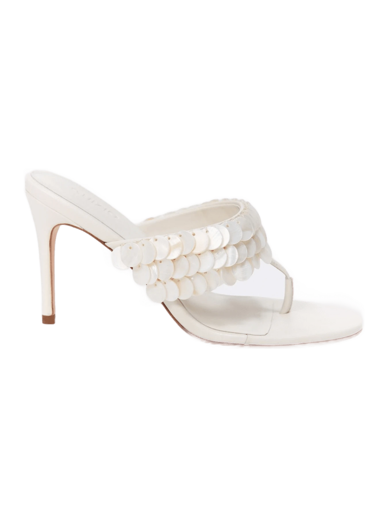 Guizio Celeste Paillette Thong Sandal