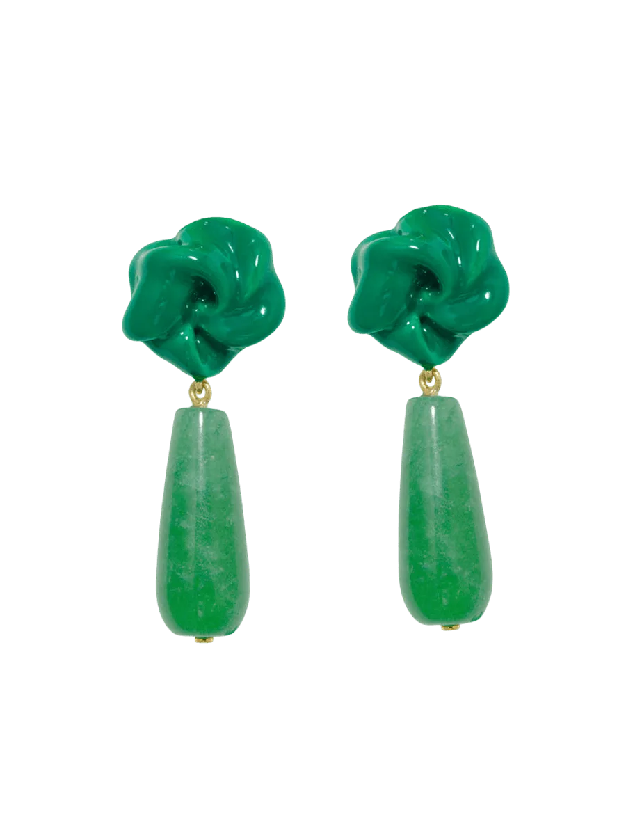 Completedworks Chalcedony and Enamel Recycled Gold Vermeil Earrings