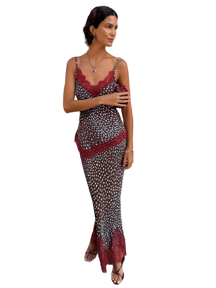 Never Fully Dressed Chocolate Deer Midi Maeva Skirt