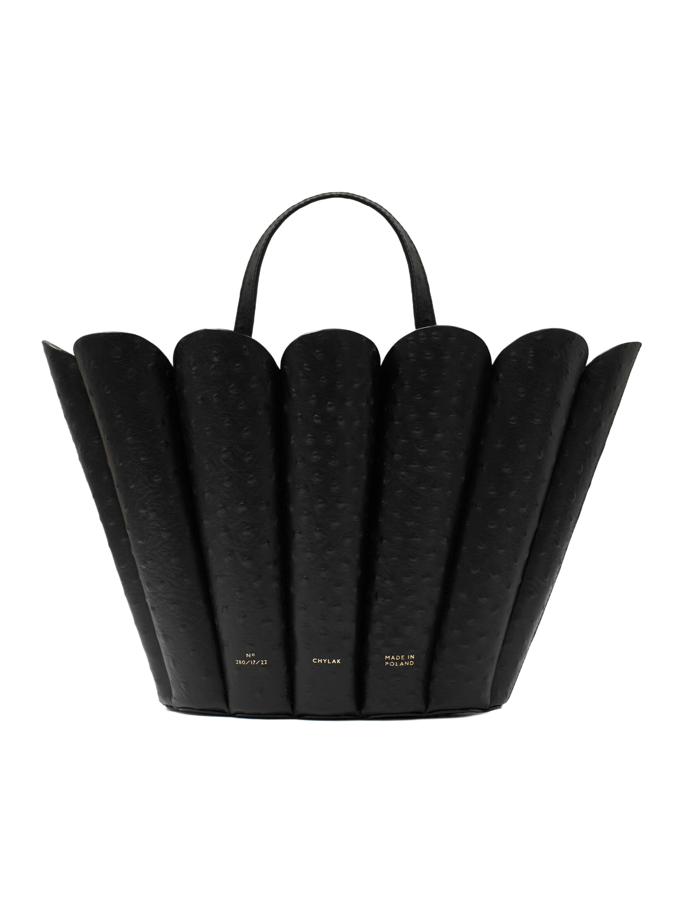 Chylak Chylak Shell Bag “black Ostrich”