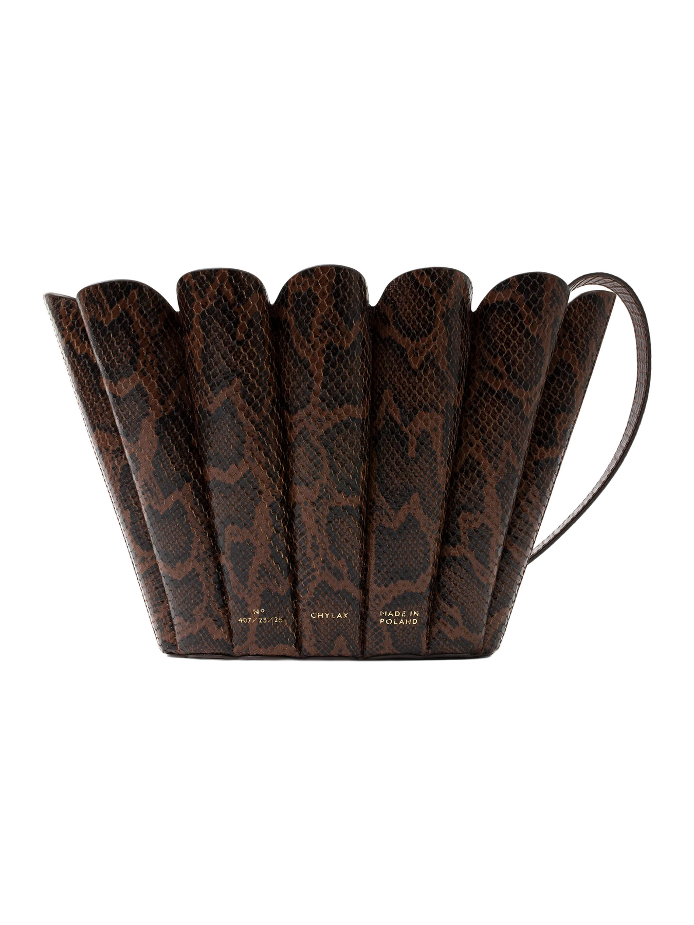 Chylak Chylak Small Shell Bag “brown Python”
