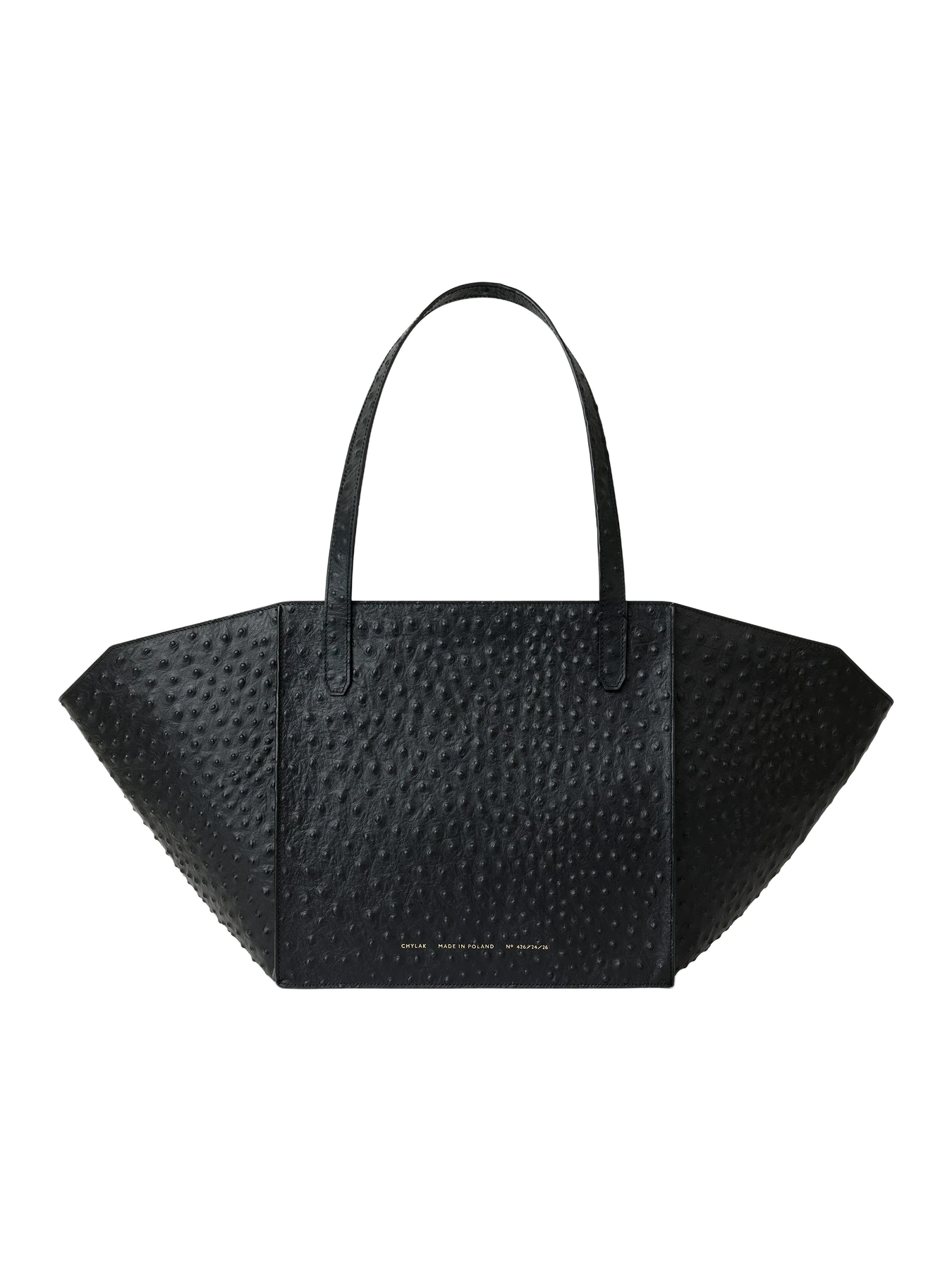 Chylak Chylak Structural Tote Bag “black Ostrich”