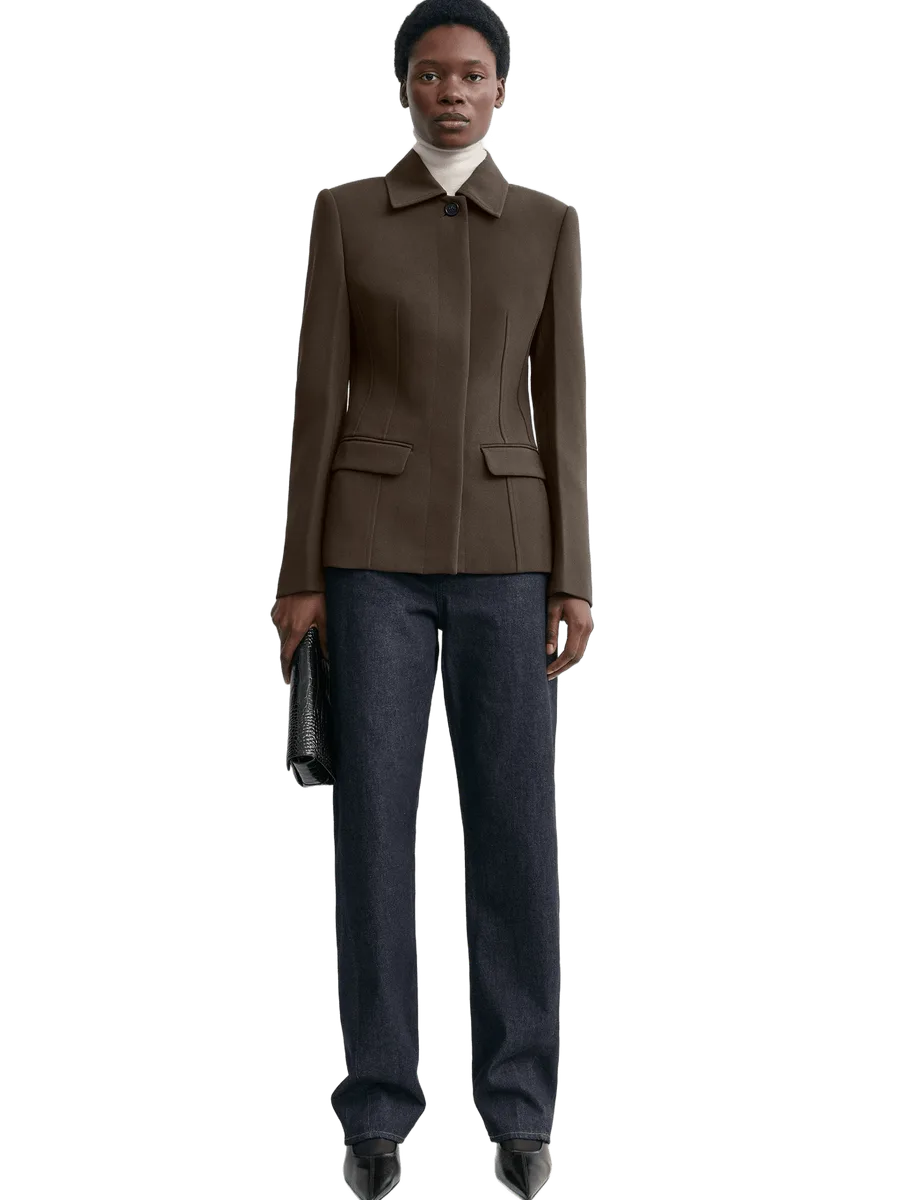 Totême Cinched pocket jacket bark