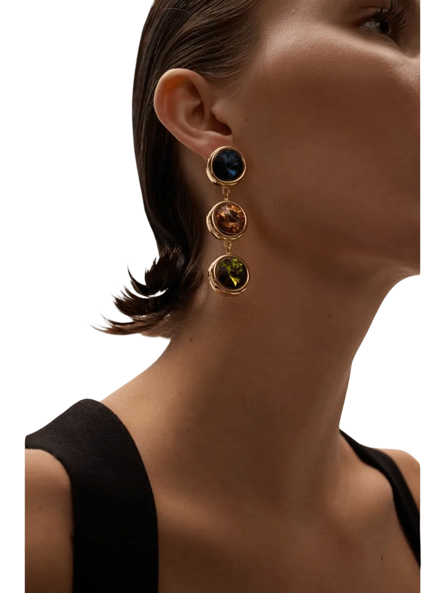 Lelet NY Clare Crystal Linear Earrings