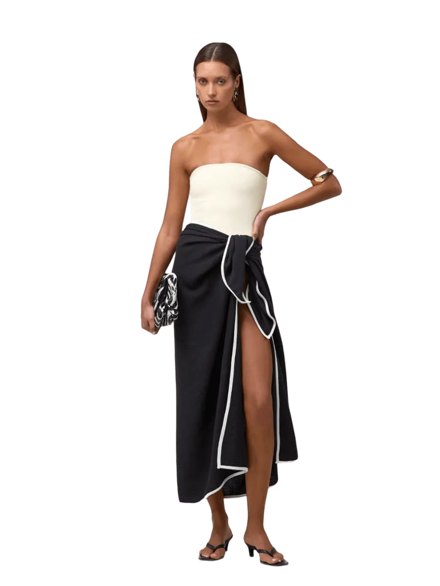 Same Colorblock Linen Sarong