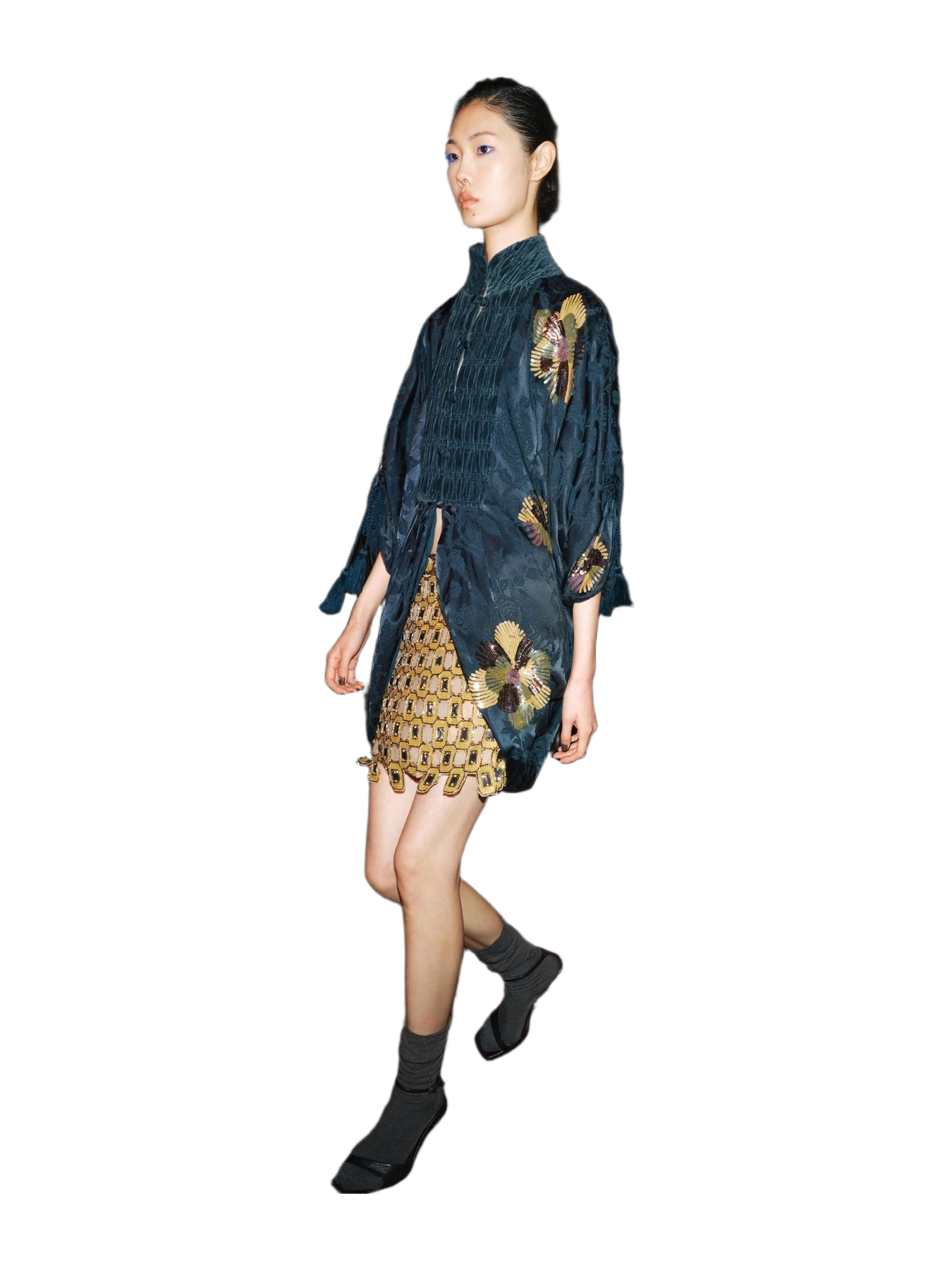 Zara Combined Jacquard Sequin Jacket