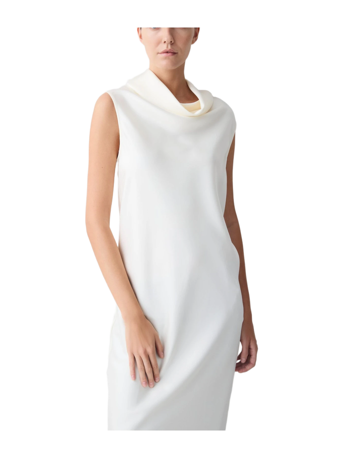 Bianca Spender Cream Satin Veil Dress