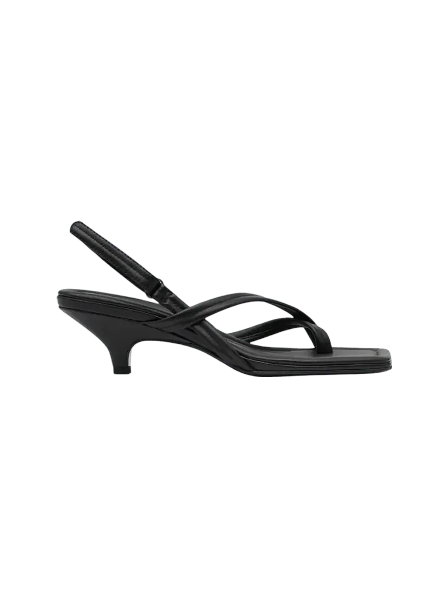 St. Agni Cross Detail Heel - Black