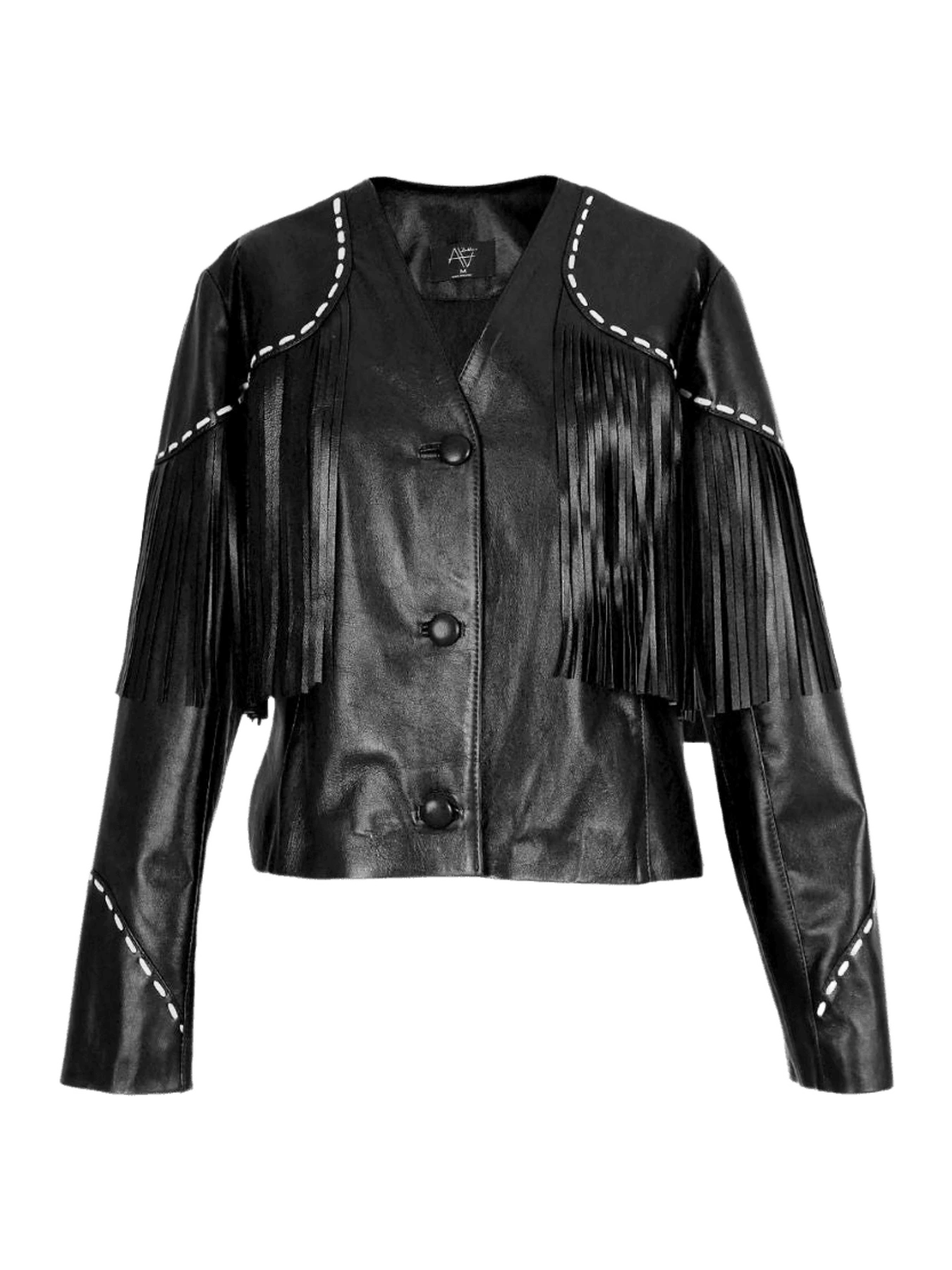 Double A Dalida Leather Jacket Black