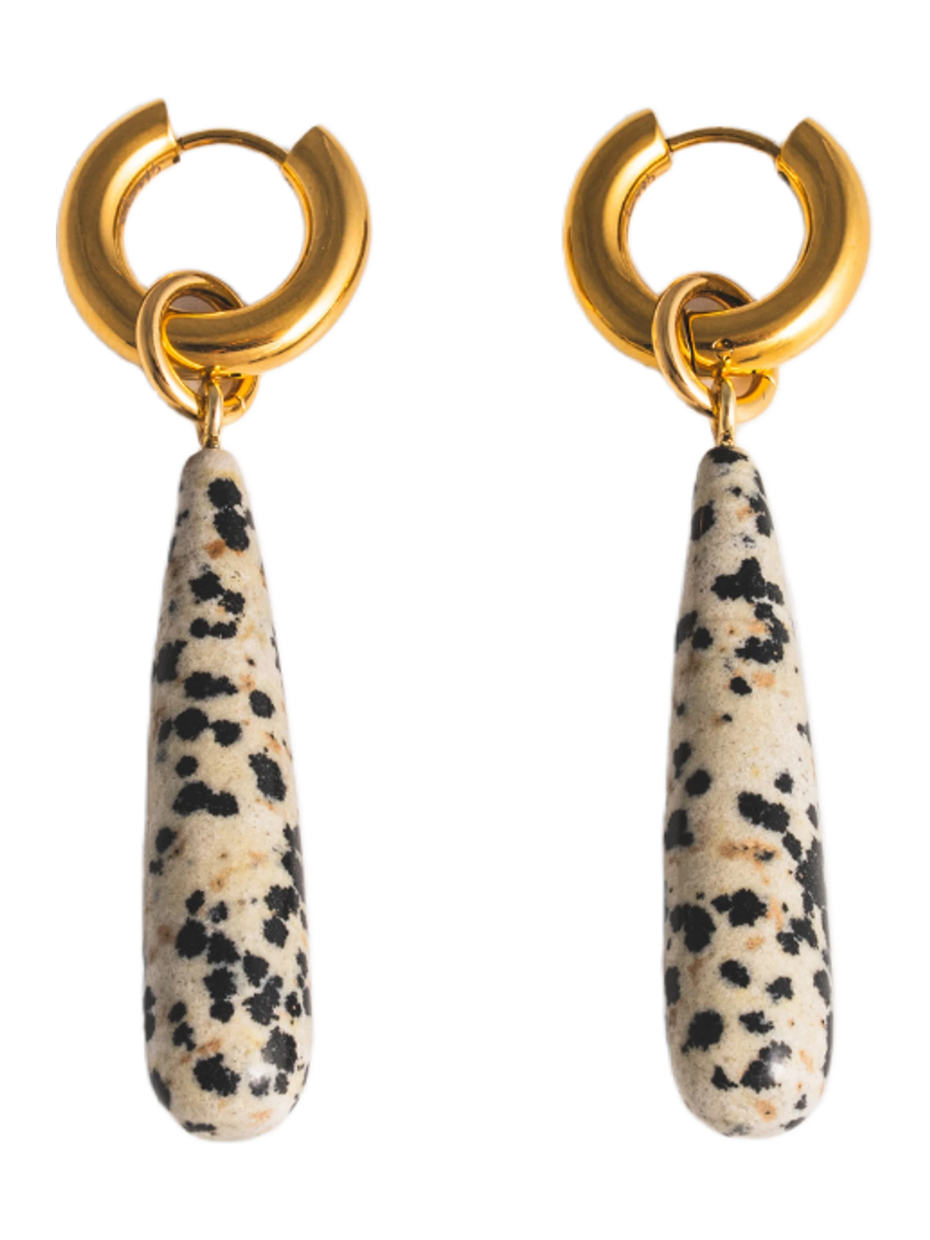 Mademoiselle Jules Dalmatian Jasper Teardrop Earrings