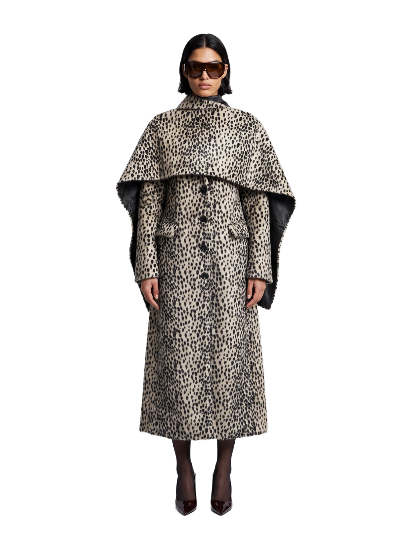 DE SAVARY Dalmatian Reversible Leather Cape