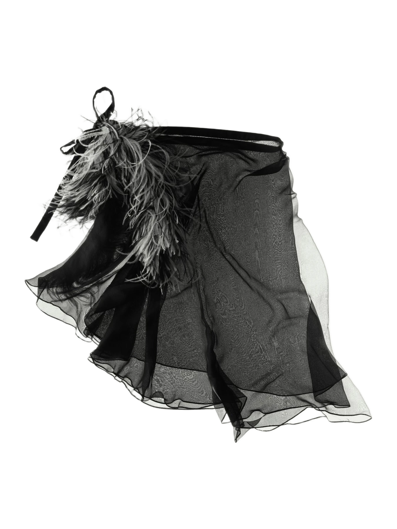 Fancì Club Dancers Feather Midi Skirt