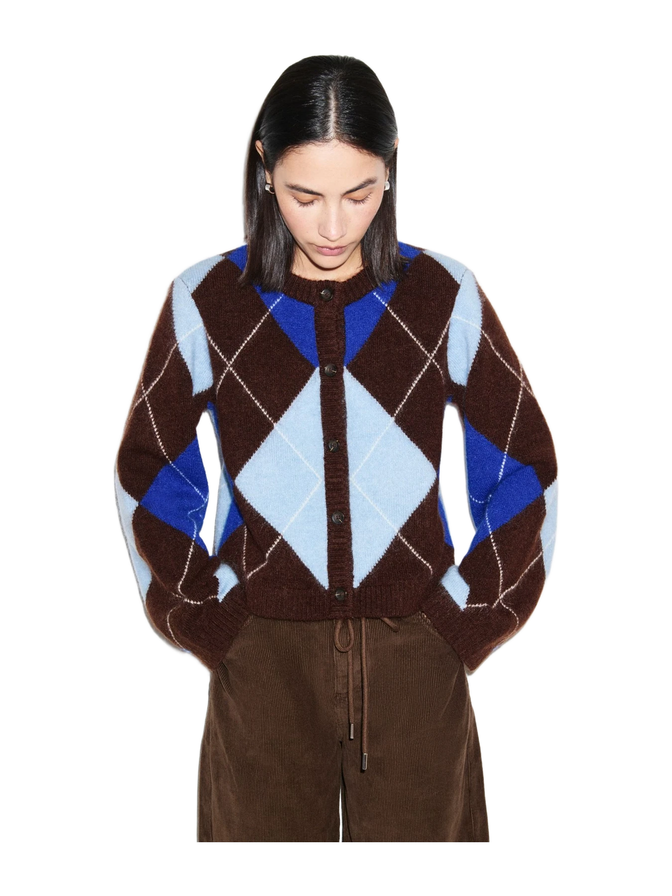 Aligne Deana Knitted Argyle Cardigan