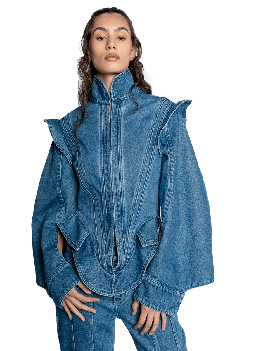 Marques' Almeida DENIM BAROQUE STYLE JACKET