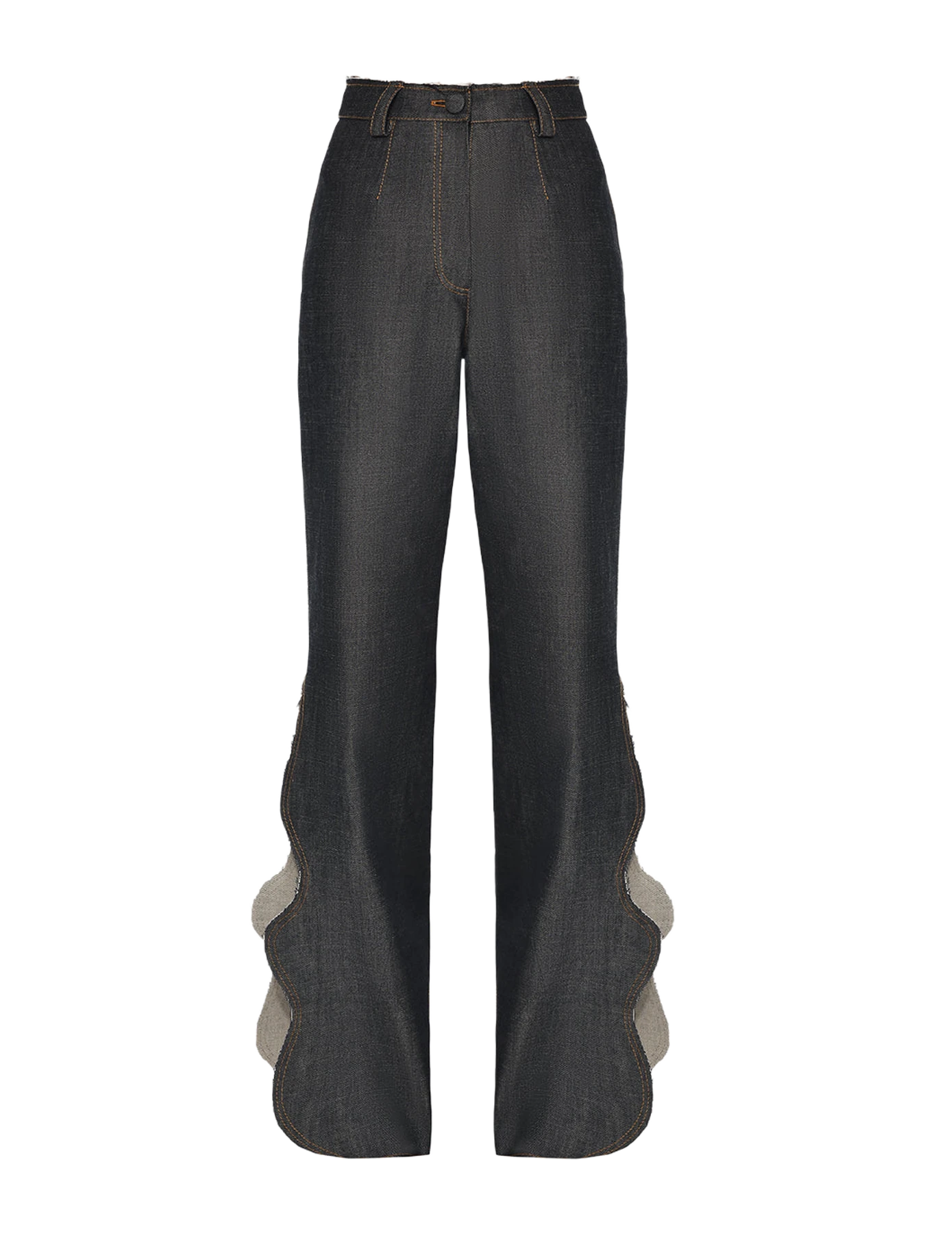 Liya Denim Pants With Waves