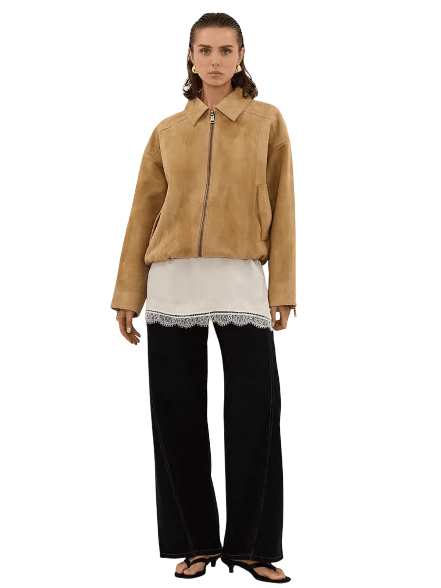Dissh DENVER PAMPAS SUEDE LEATHER BOMBER JACKET