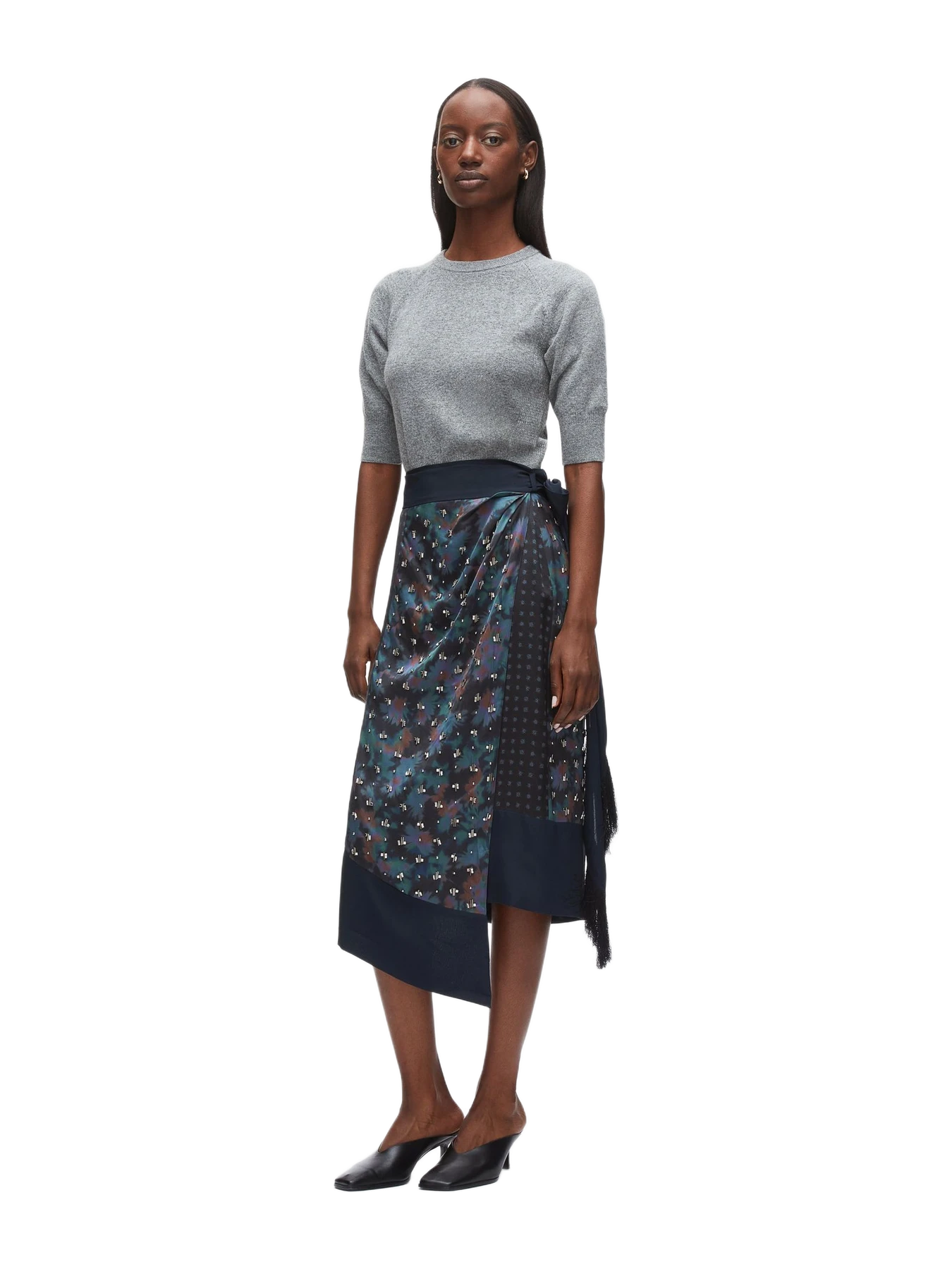 3.1 Phillip Lim Desert Floral Draped Wrap Skirt