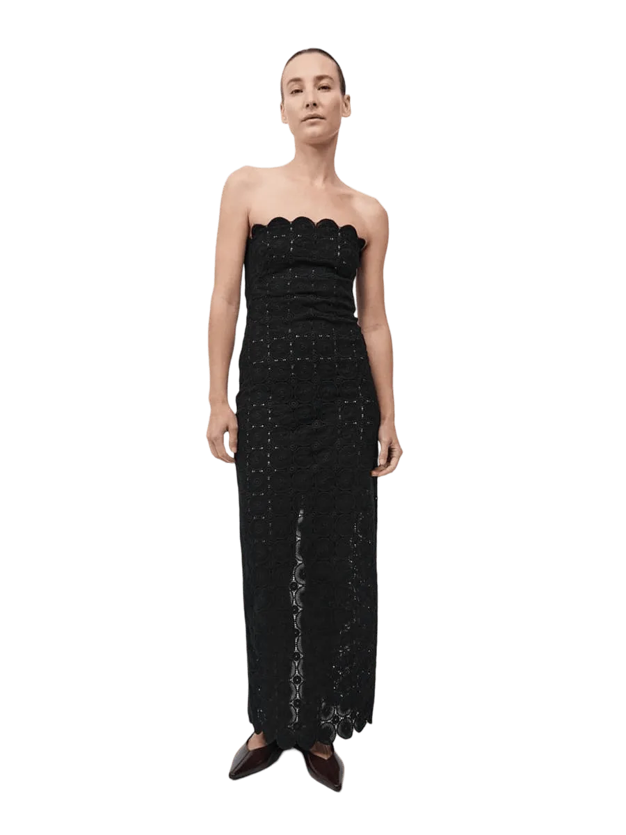 St. Agni Doily Column Dress - Black