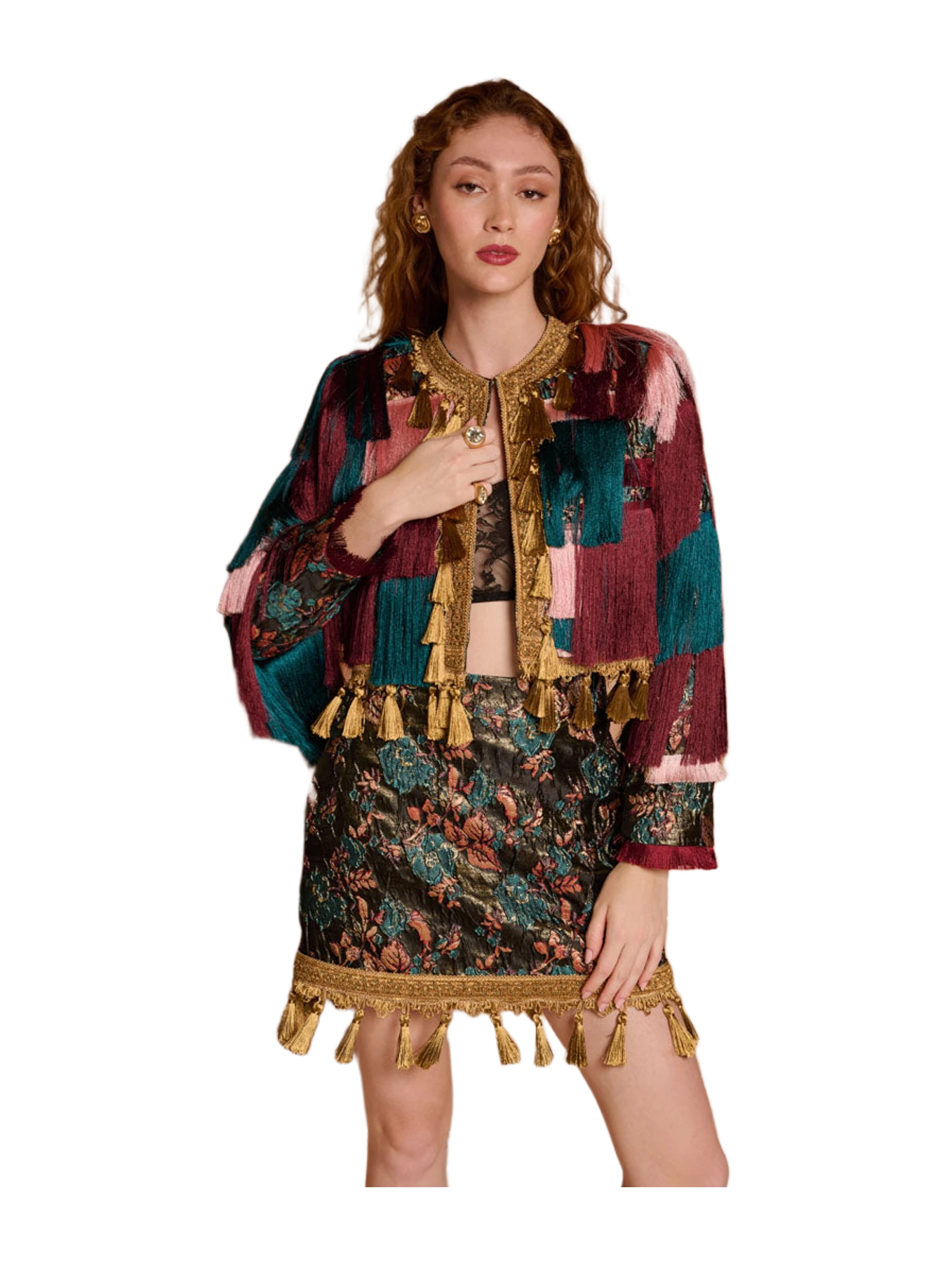 Sister Jane Dream Escapade Fringe Cropped Jacket