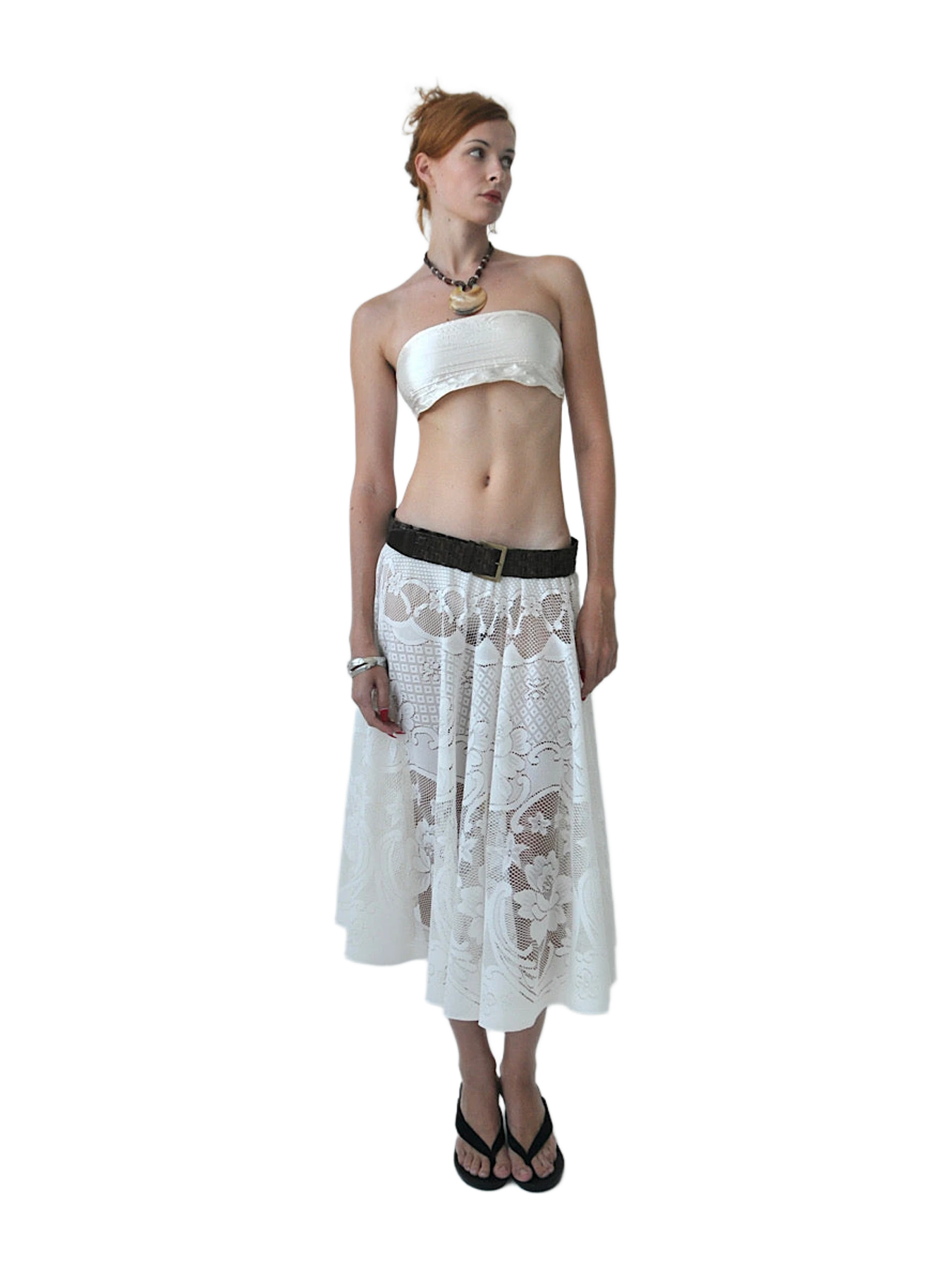 Concept A Label Eden Circle Lace Midi Skirt